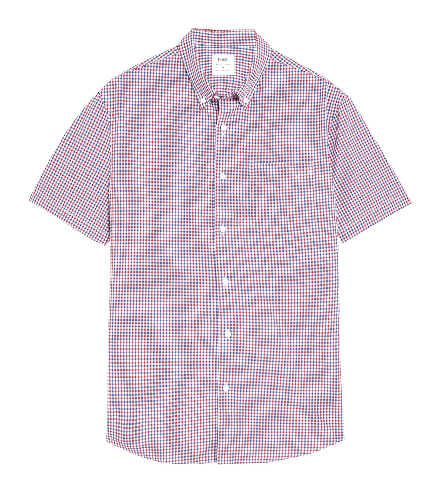 Pure Cotton Gingham Check Shirt Red Mix