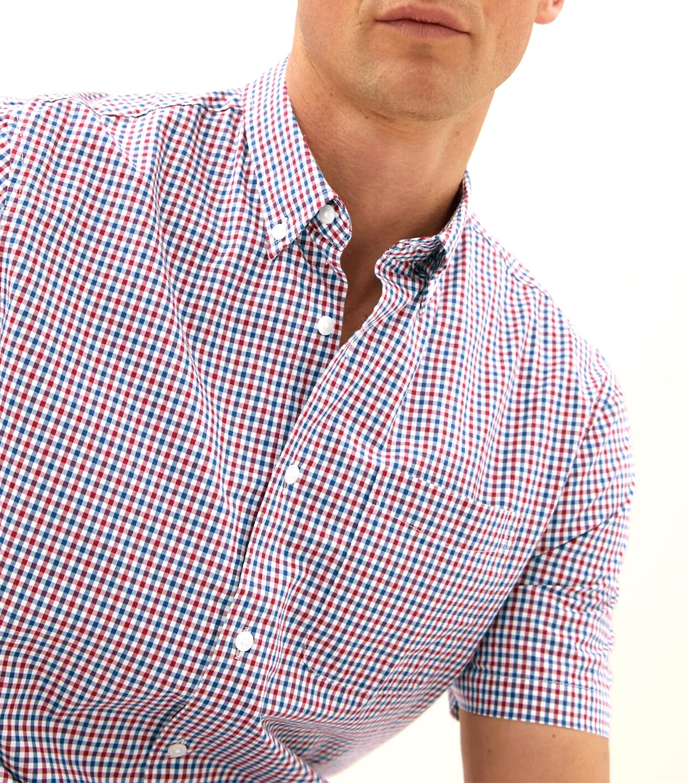 Pure Cotton Gingham Check Shirt Red Mix