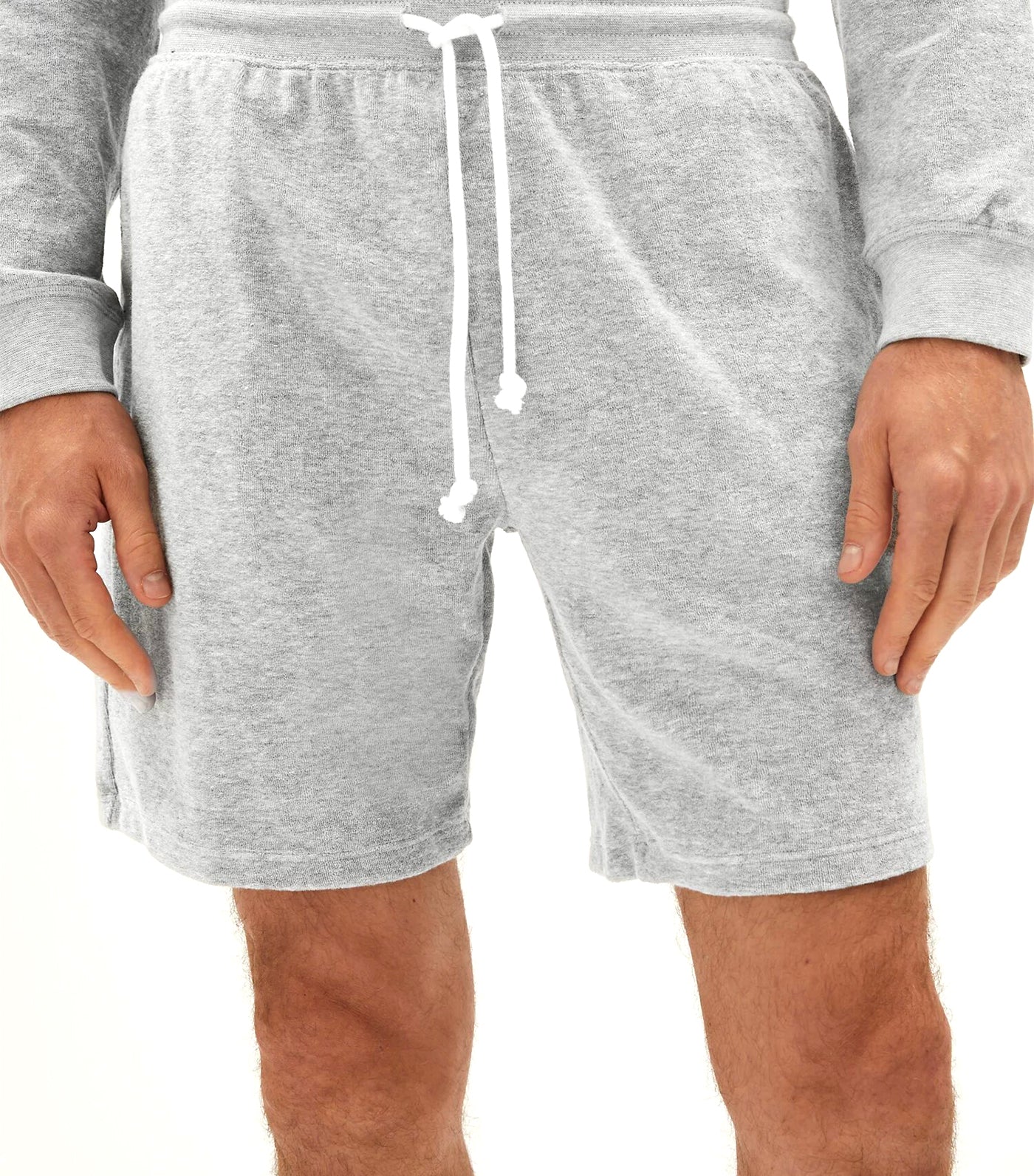 Cotton Rich Towelling Shorts Gray Marl