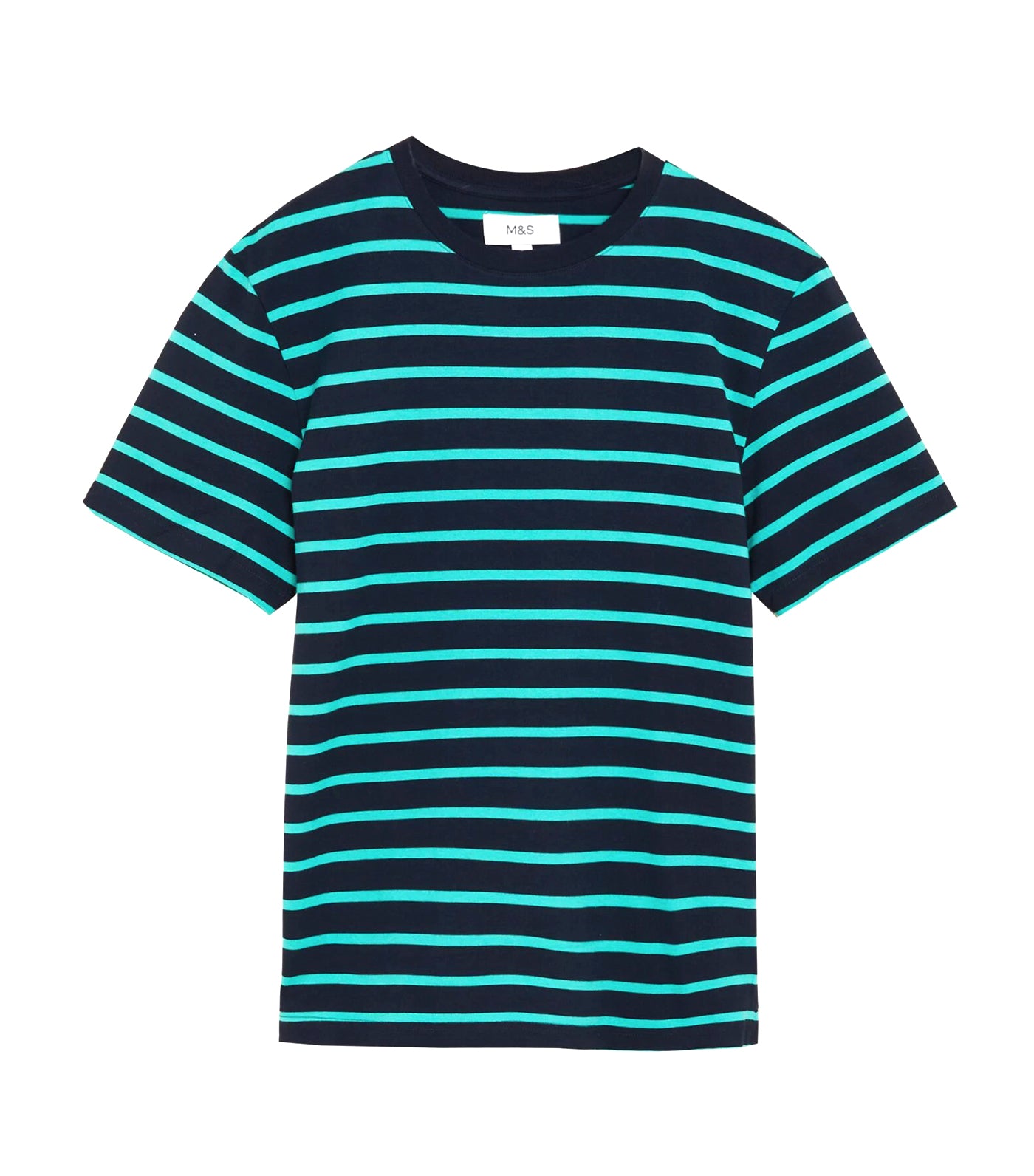 Pure Cotton Striped Heavy Weight T-Shirt Jade