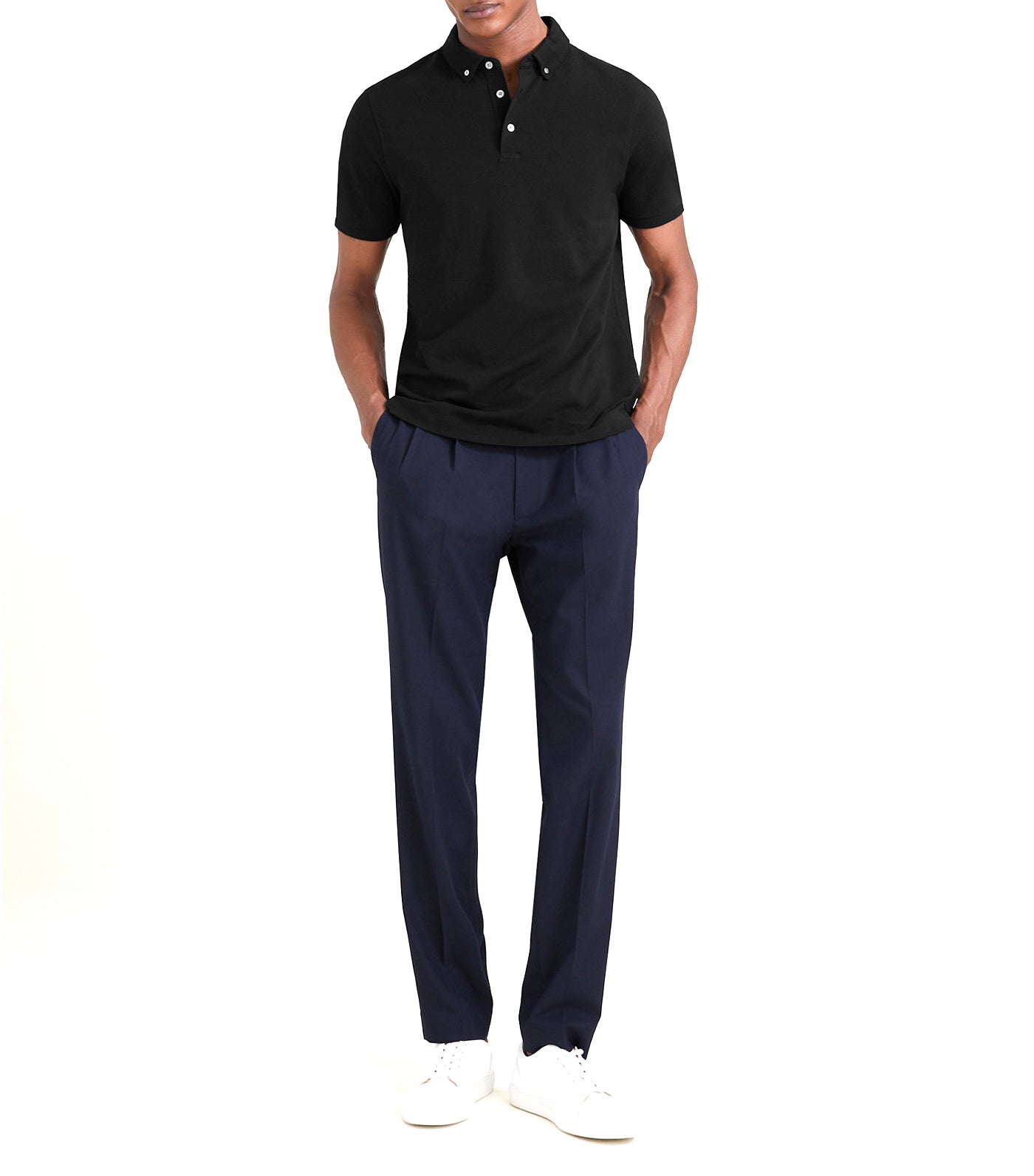 Slim Fit Premium Cotton Polo Shirt Black