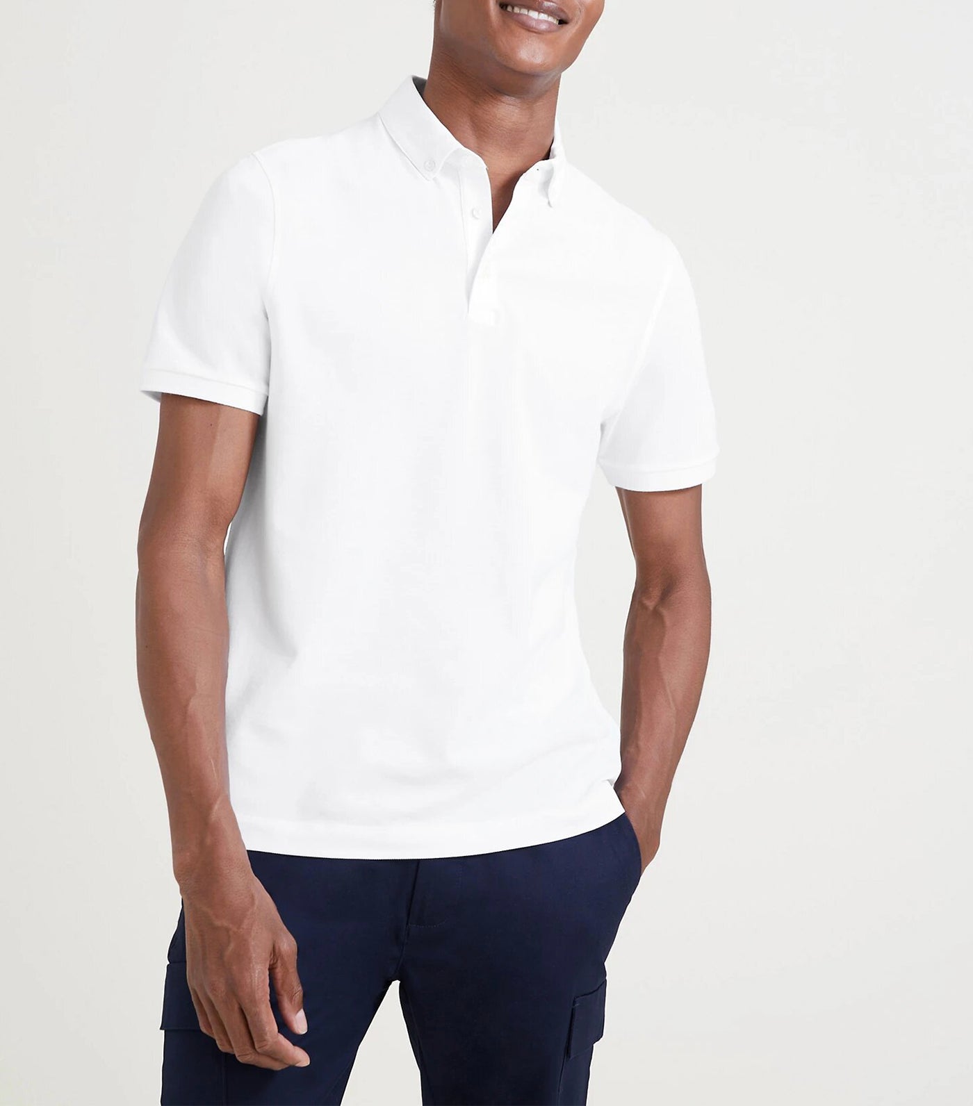 Slim Fit Premium Cotton Polo Shirt White