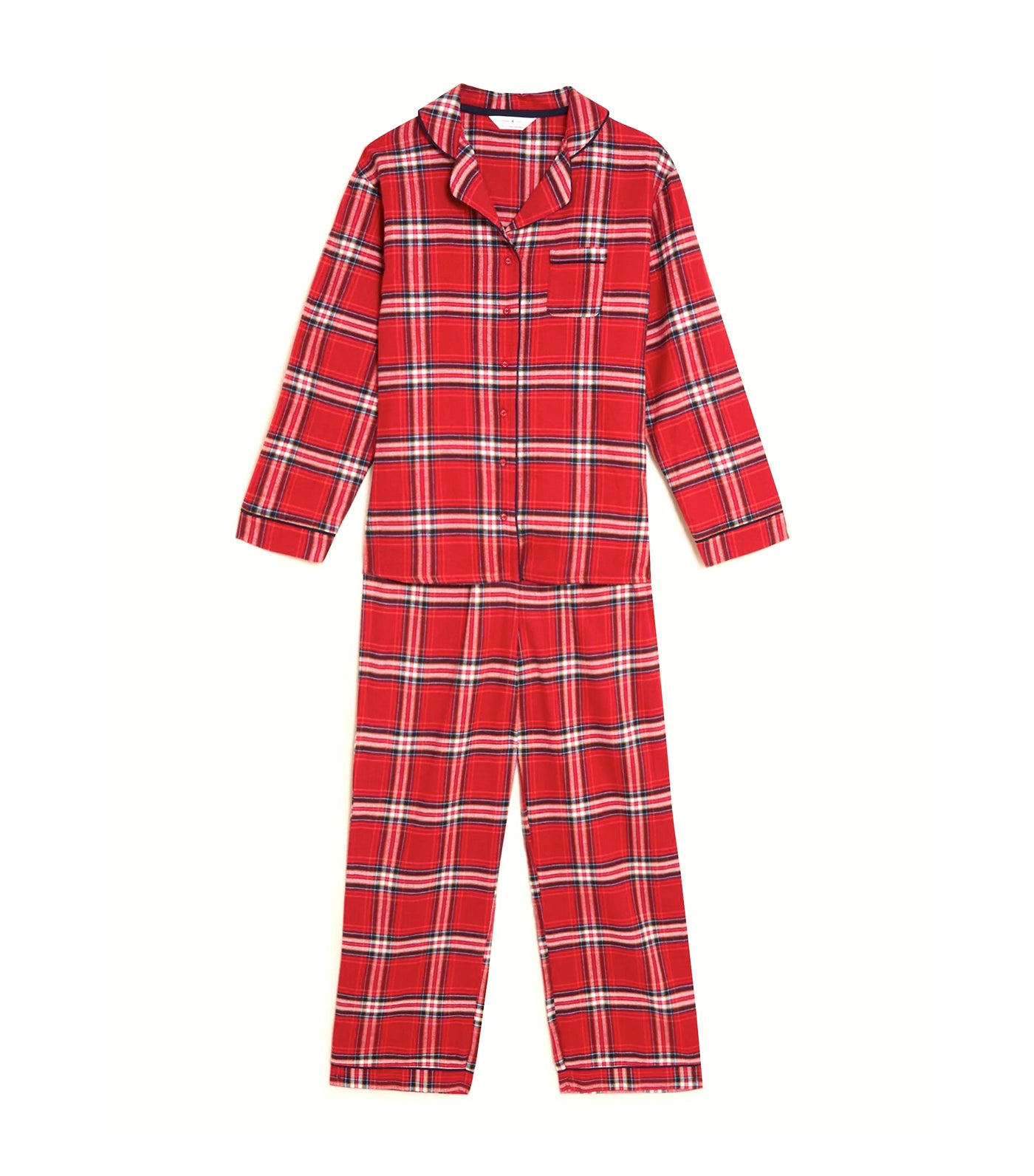 Women's Checked Family Pajama Set Red Mix