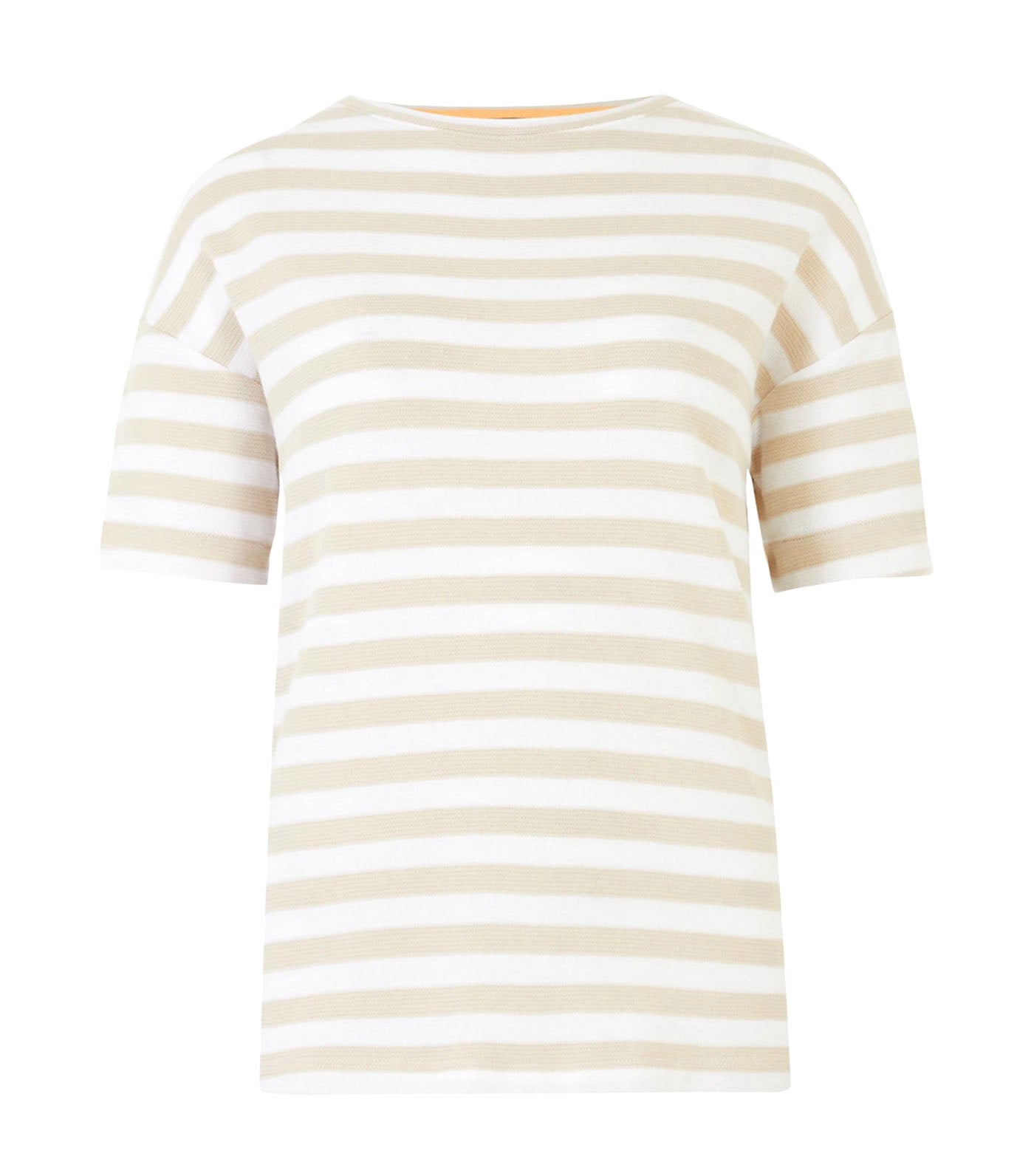 Pure Cotton Striped Straight Fit Top Neutral