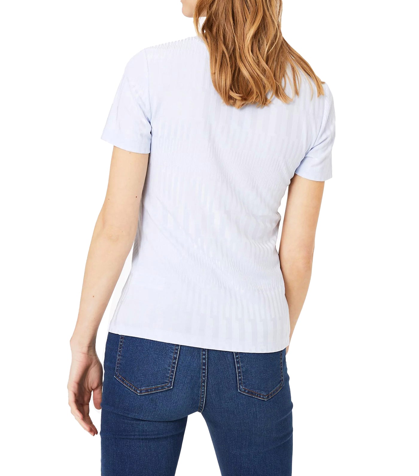 Textured Slim Fit T-Shirt Pale Blue
