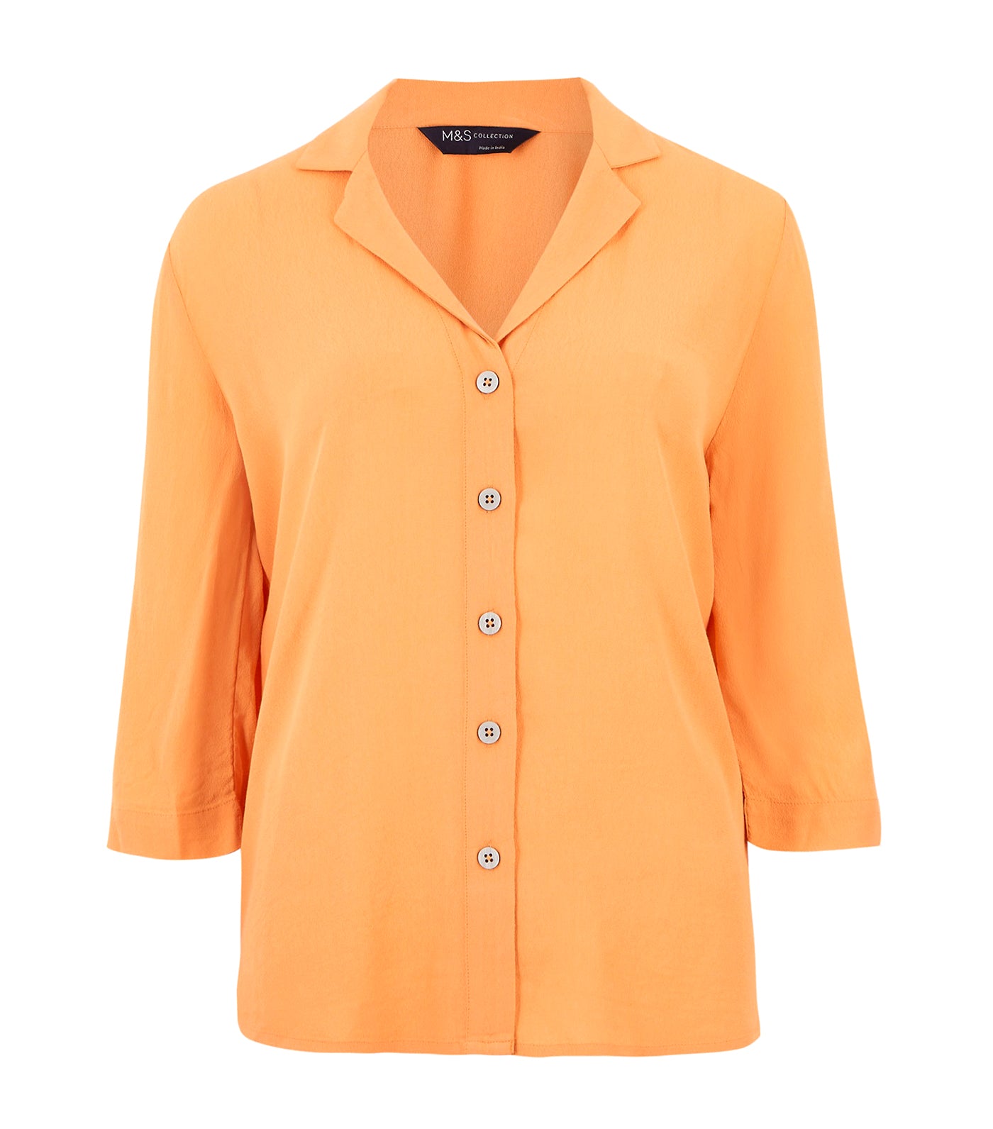3/4 Sleeve Relaxed Shirt Clementine