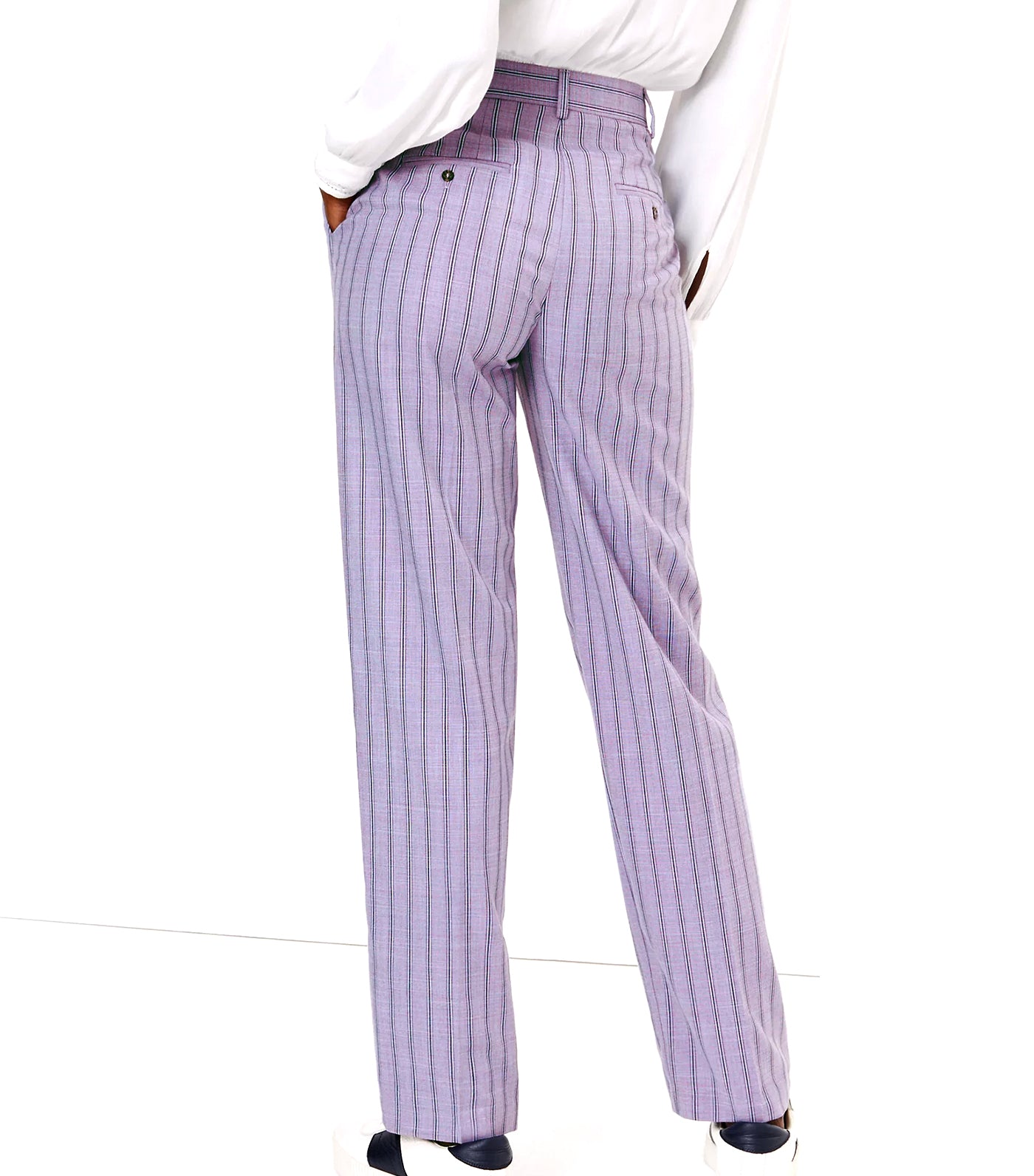 Freya Straight Striped Trousers Purple Mix