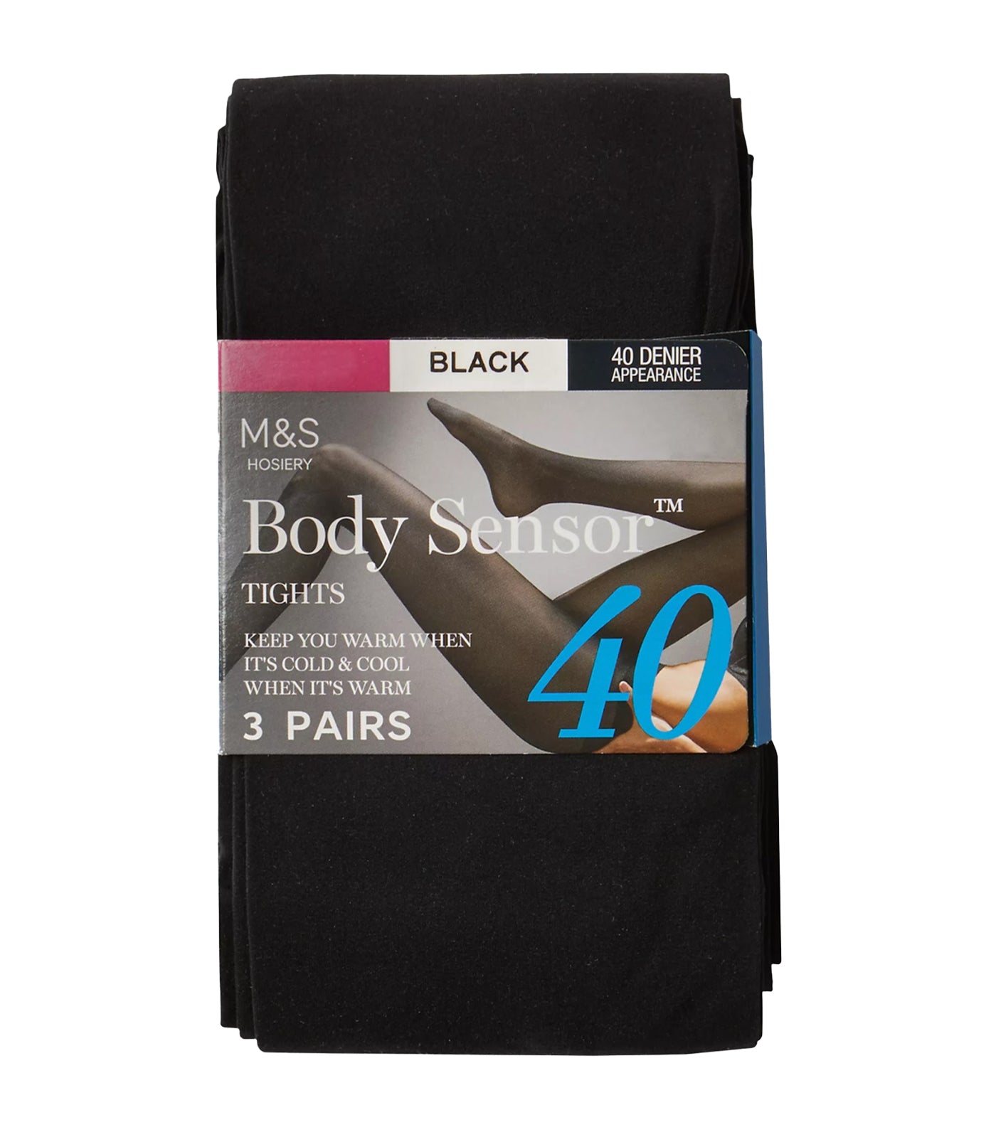Marks & Spencer 3 Pair Pack 40 Denier Body Sensor™ Tights Black