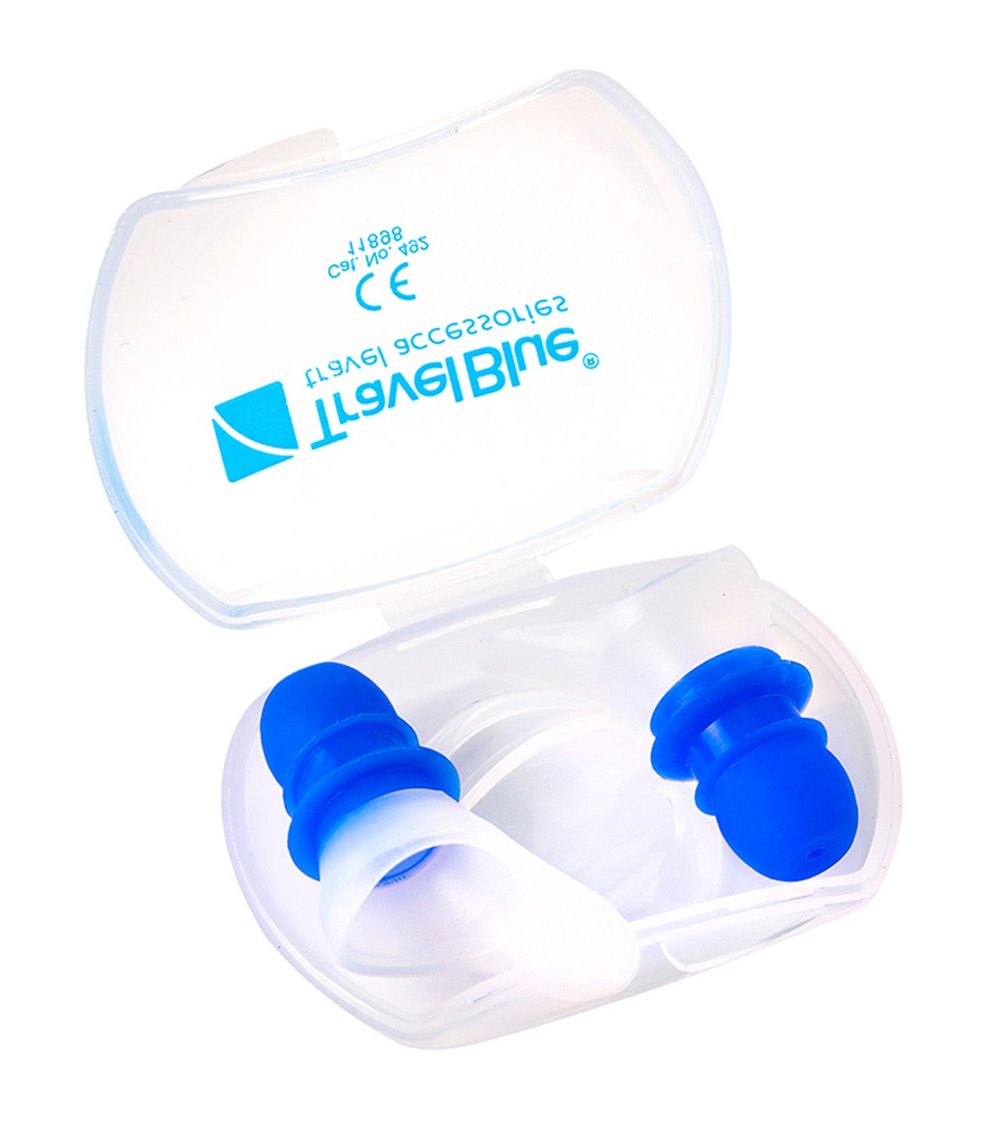 Fly-Well Ear Plugs Blue/ Transparent