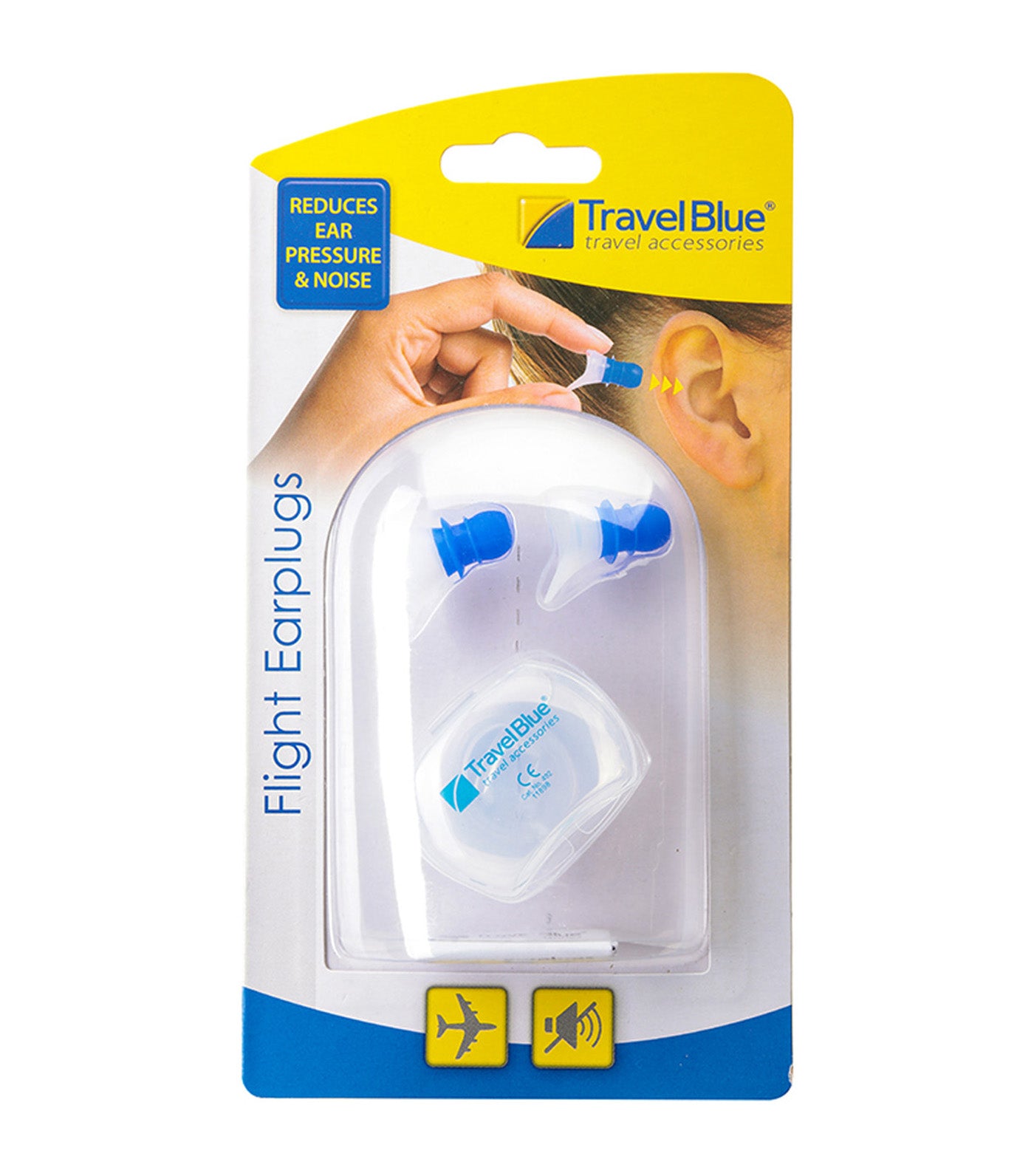 Fly-Well Ear Plugs Blue/ Transparent