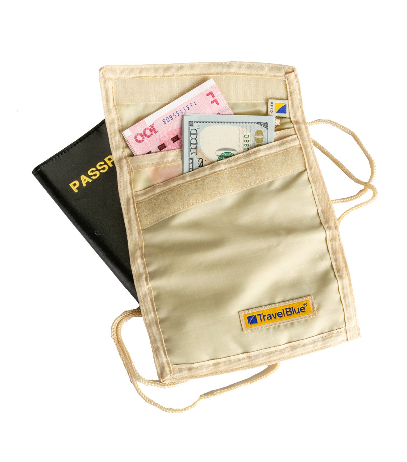 Neck Wallet RFID Beige