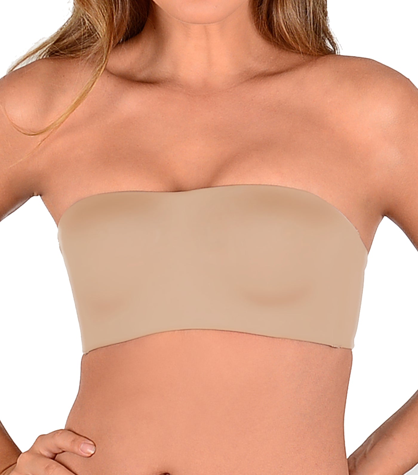 Strapless Bra for Women Wireless Bandeau Tube Top Bra Stretch No Slip  Underwear with Padded Soft Crop Tank Top, Beige, One Size : :  Clothing, Shoes & Accessories