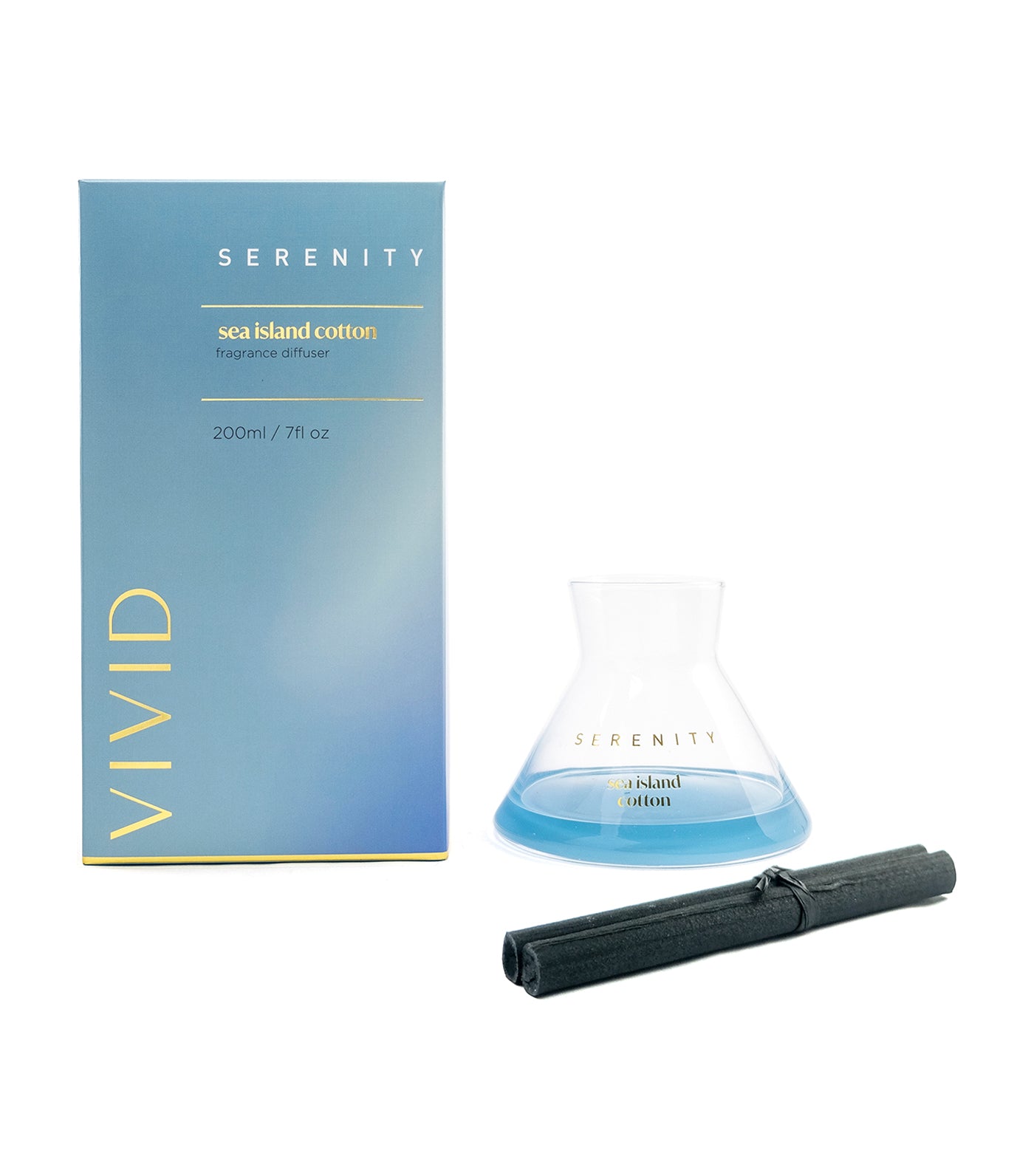 serenity vivid sea island cotton reed diffuser