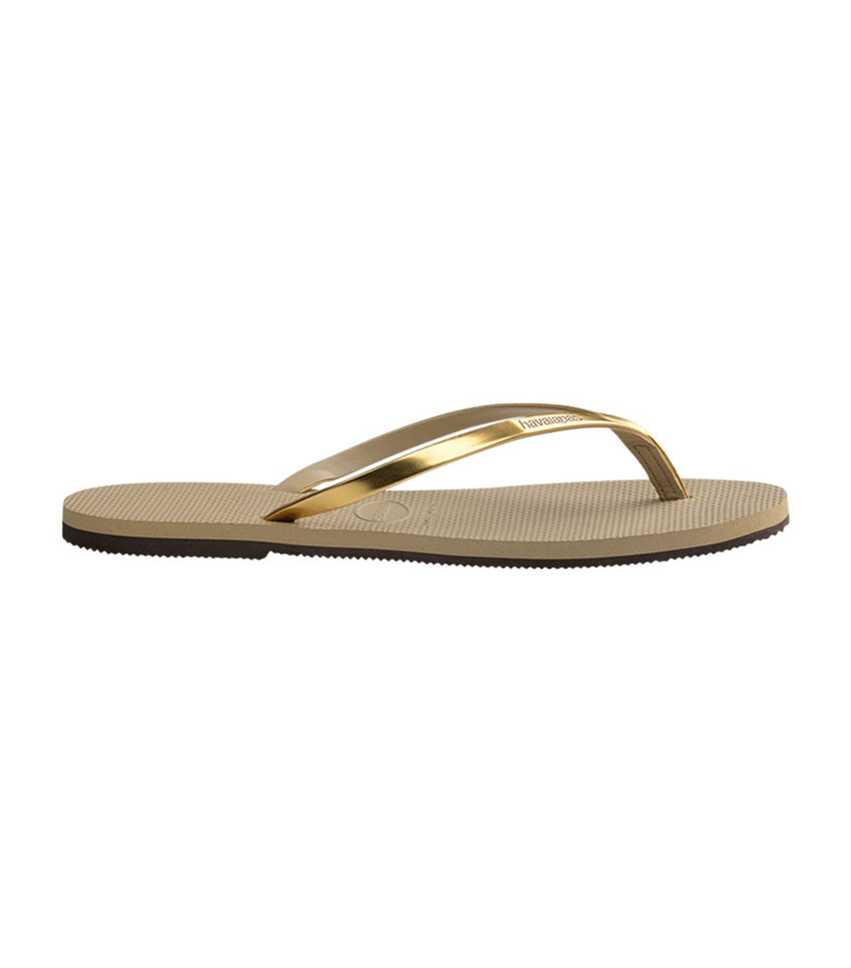 Havaianas You Metallic Flip Flops Golden Sand Metalico