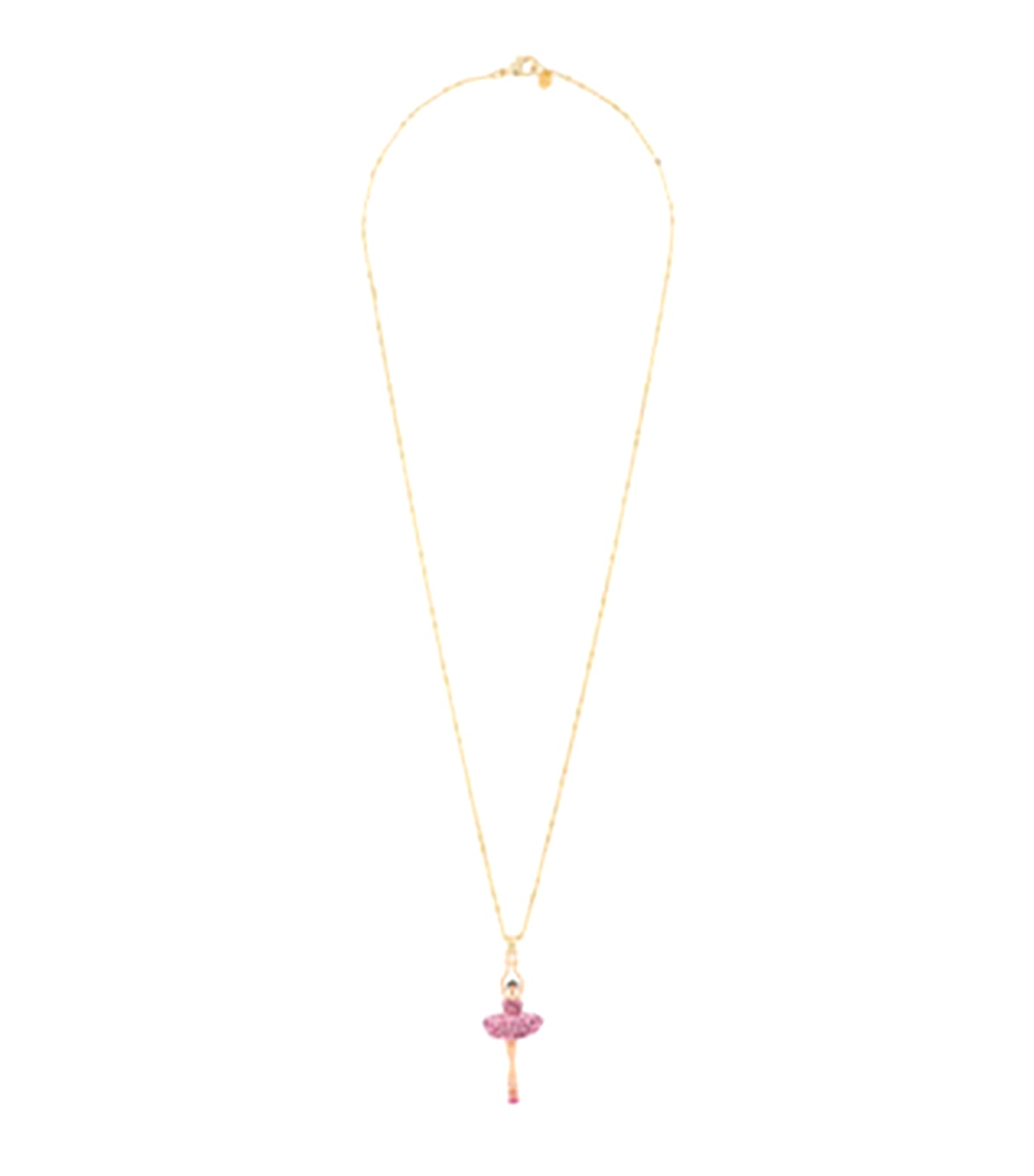 Pendant Necklace With De Luxe Crystal Pink
