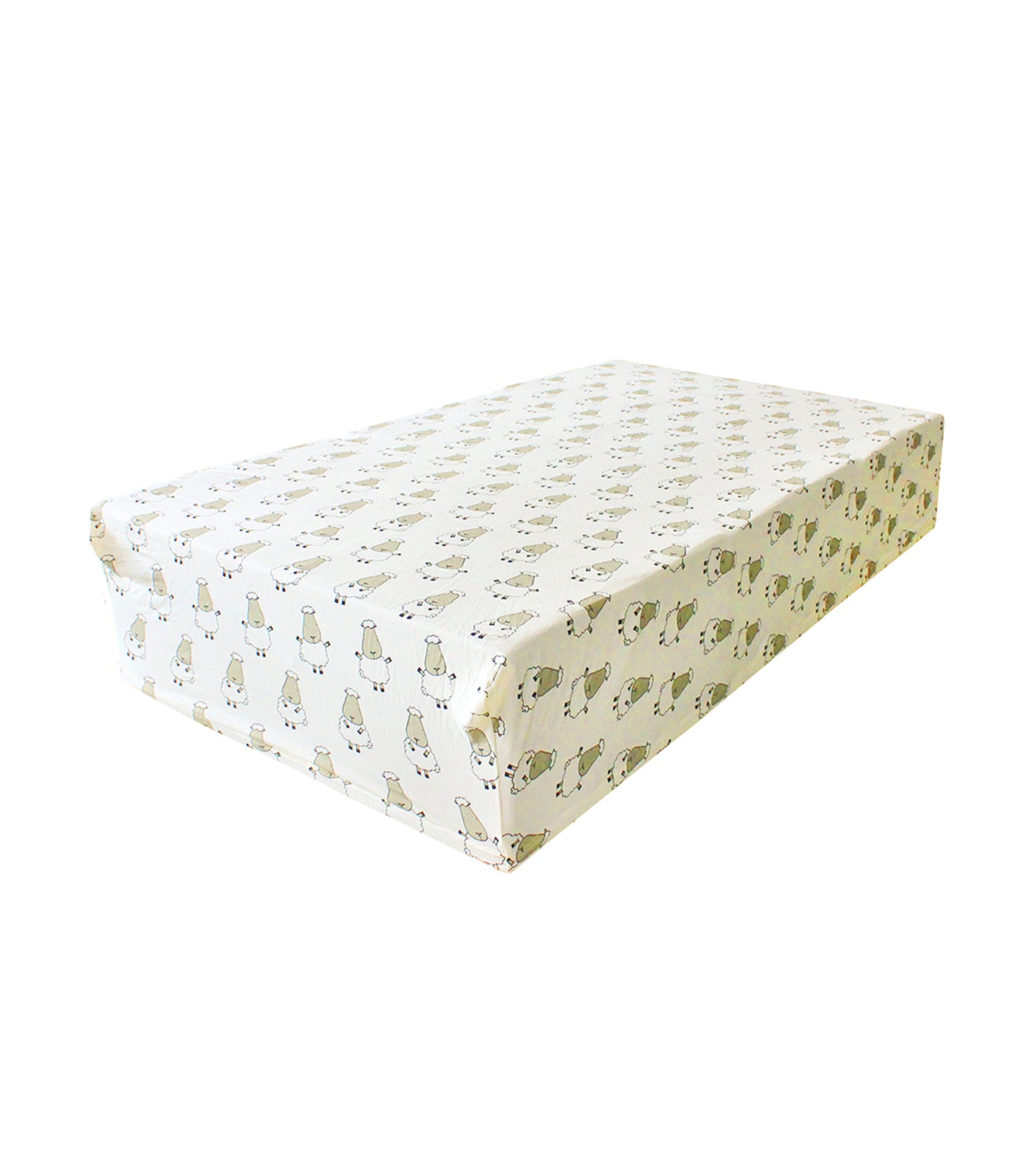 baa baa sheepz yellow crib mattress sheet - big sheepz