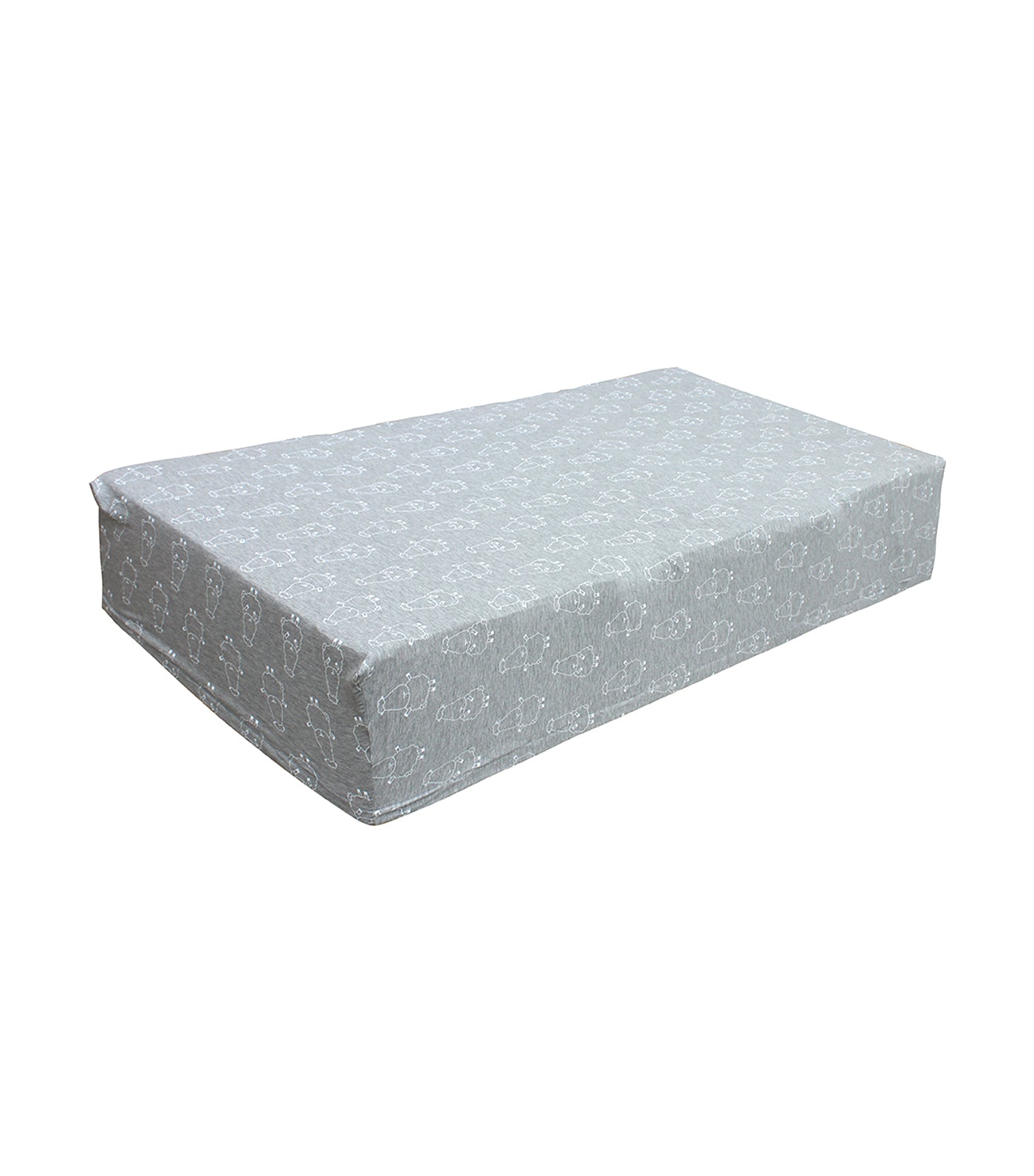 baa baa sheepz gray crib mattress sheet - big sheepz