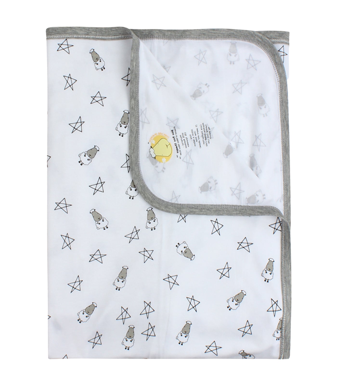 baa baa sheepz white single layer toddler blanket - small star & sheepz