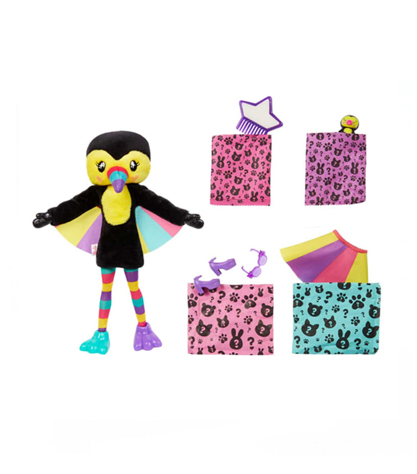 Cutie Reveal Jungle Series - Barbie® Doll with Penguin Plush