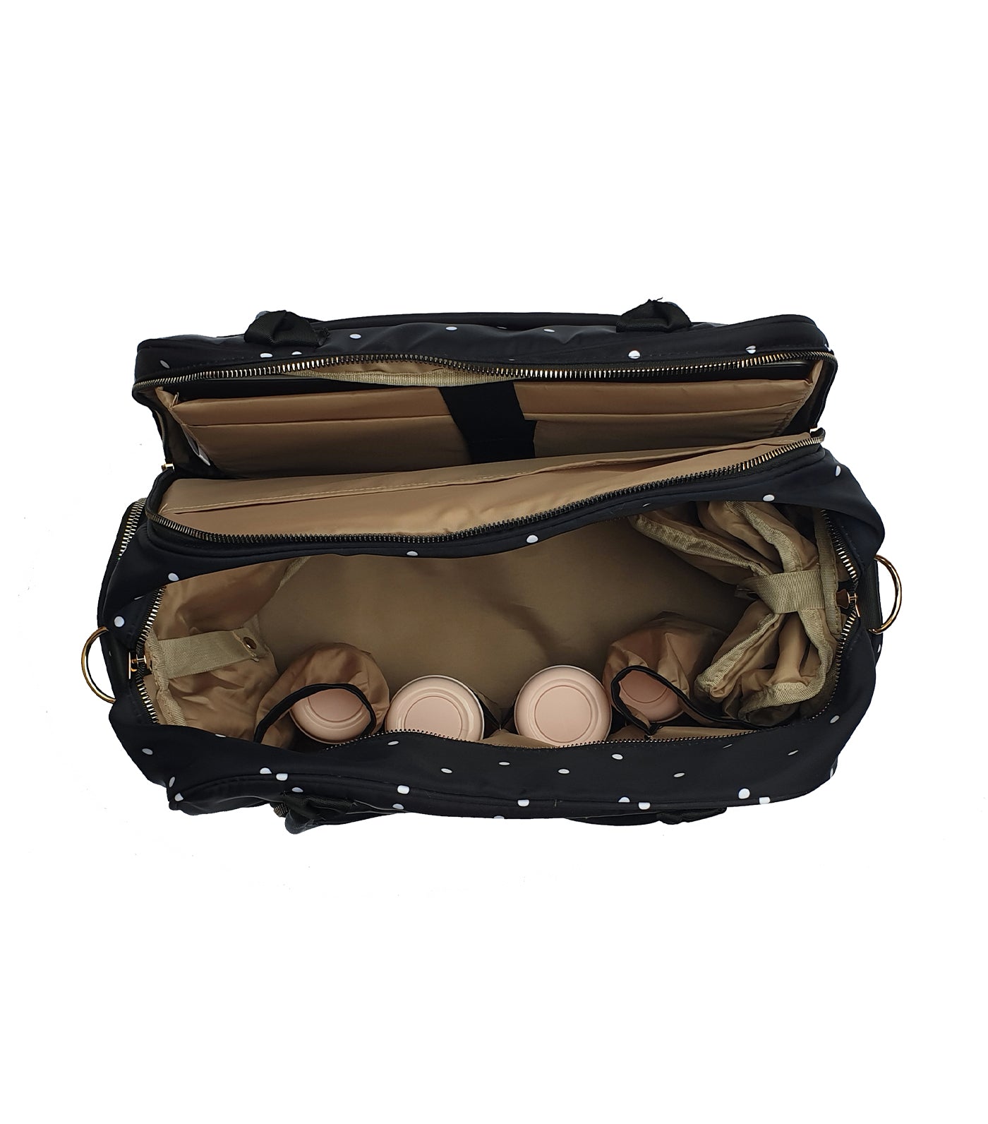 bebe chic stardust deluxe breast pump bag - dots