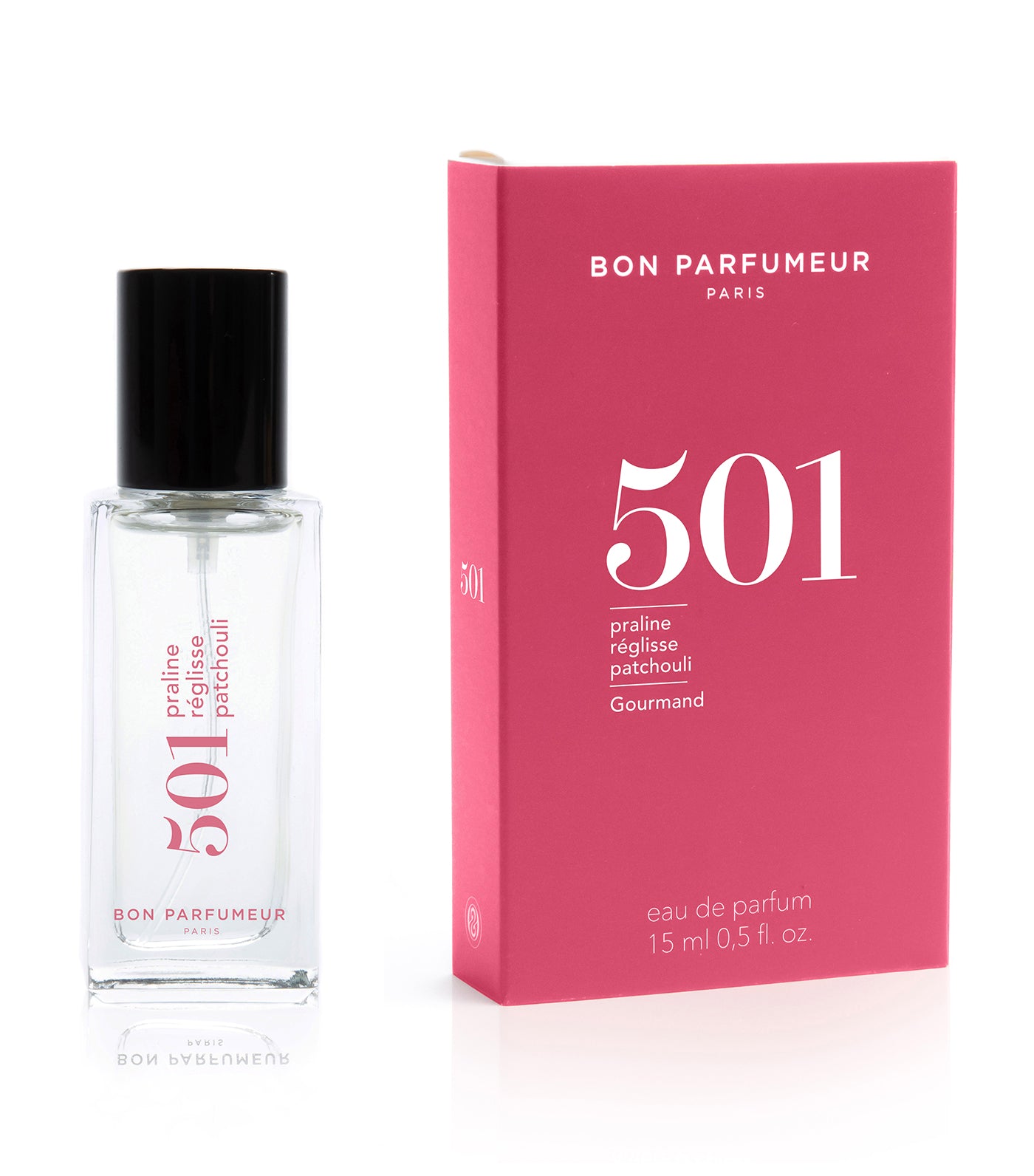 Eau de parfum 501 : praline, licorice and patchouli