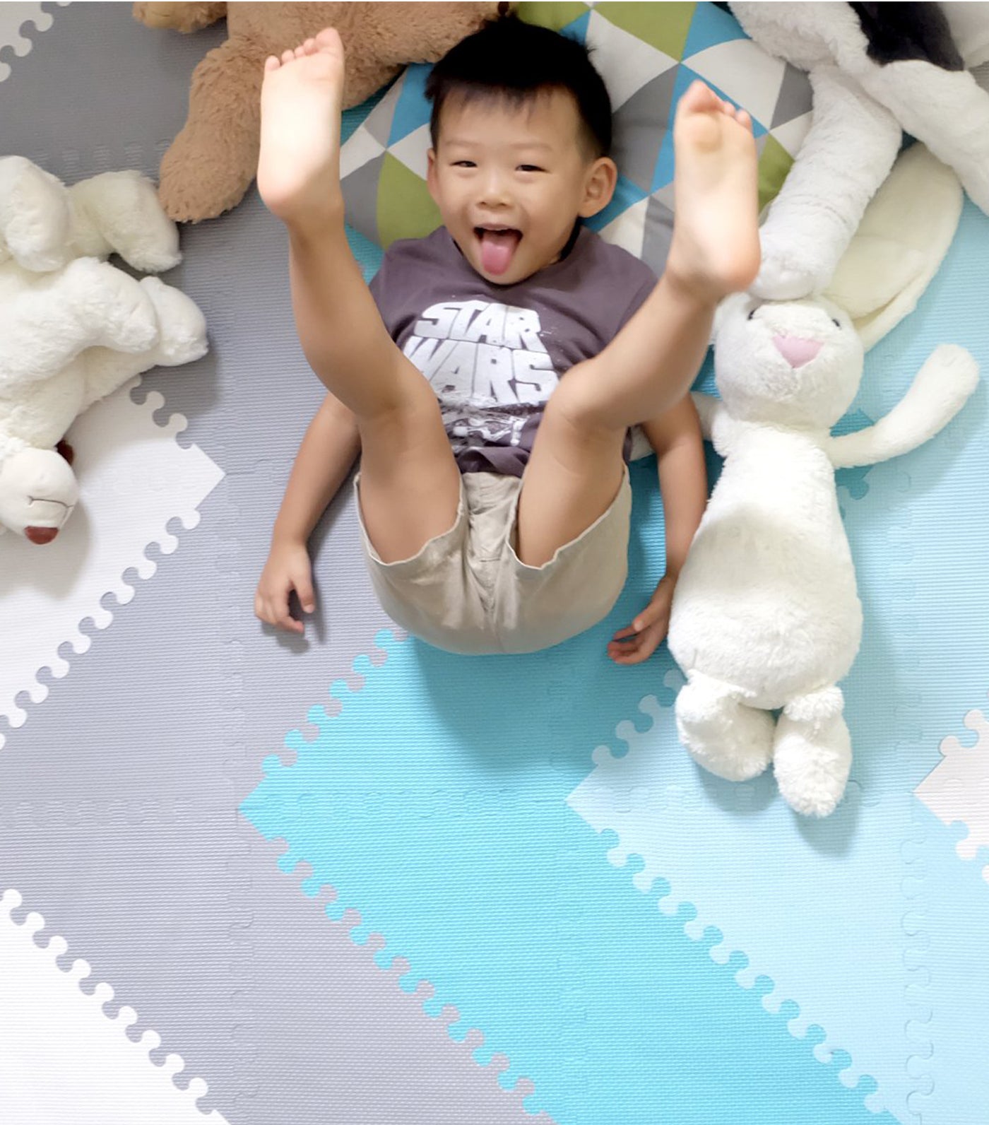 bonjour baby blue mix and match playmat
