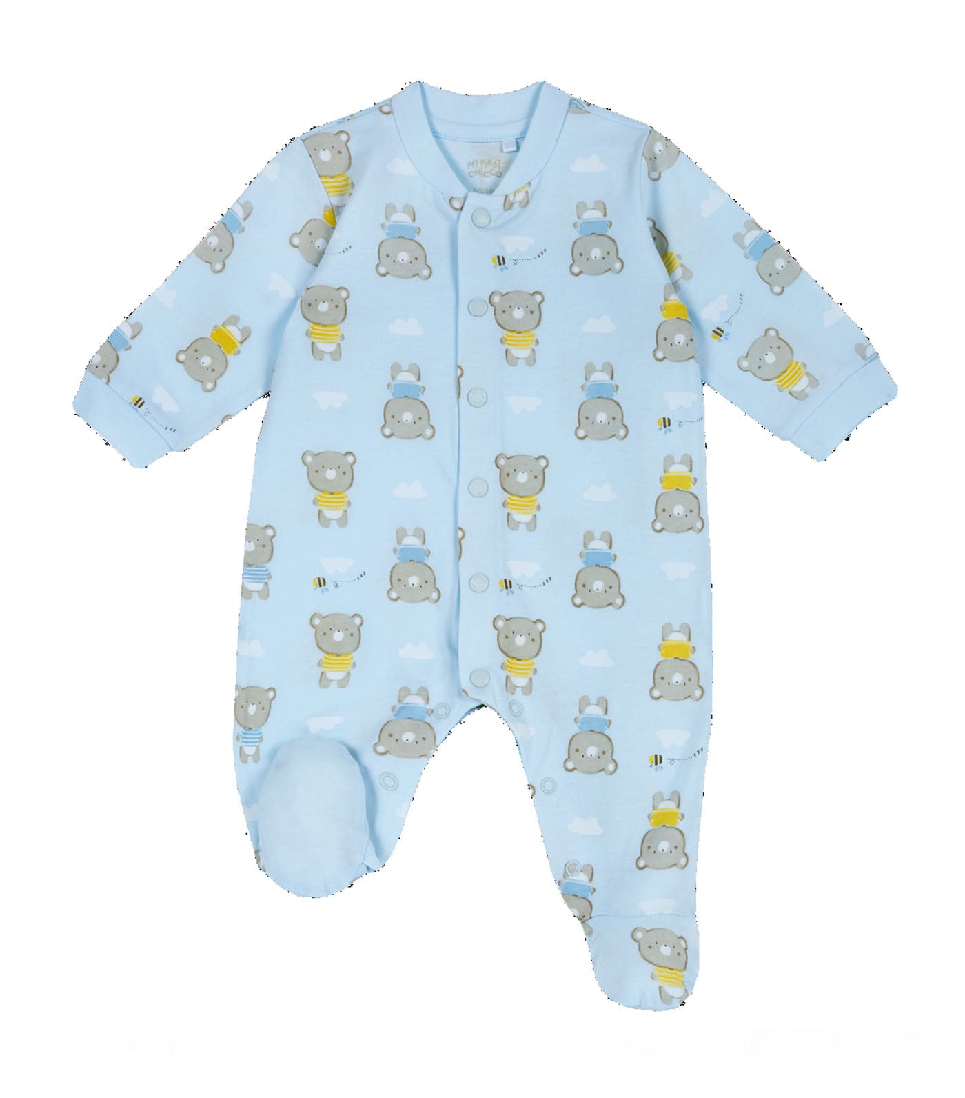 Babysuit with All-Over Pattern - Blue