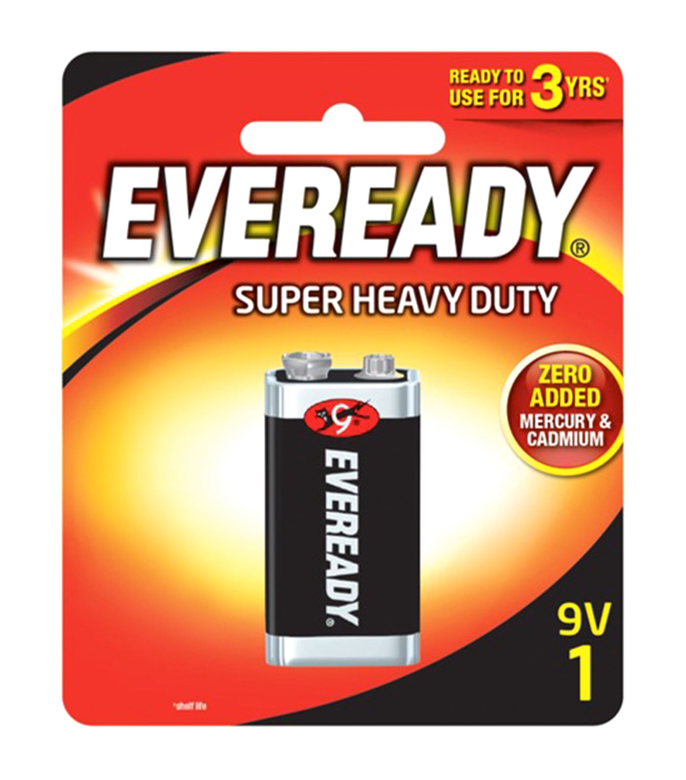 energizer black 1-pack eveready super heavy duty battery - 9v'