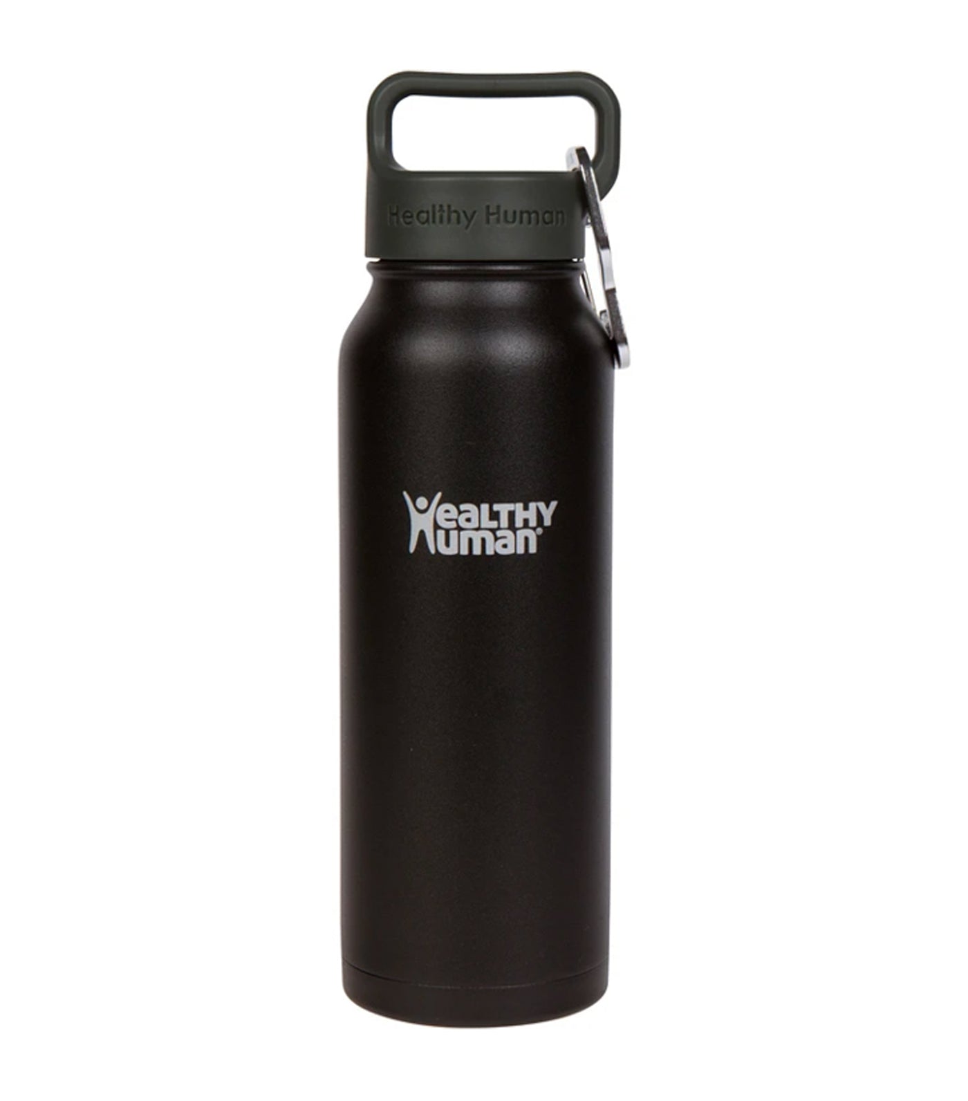 healthy human pure black 21oz stein insulated water bottle