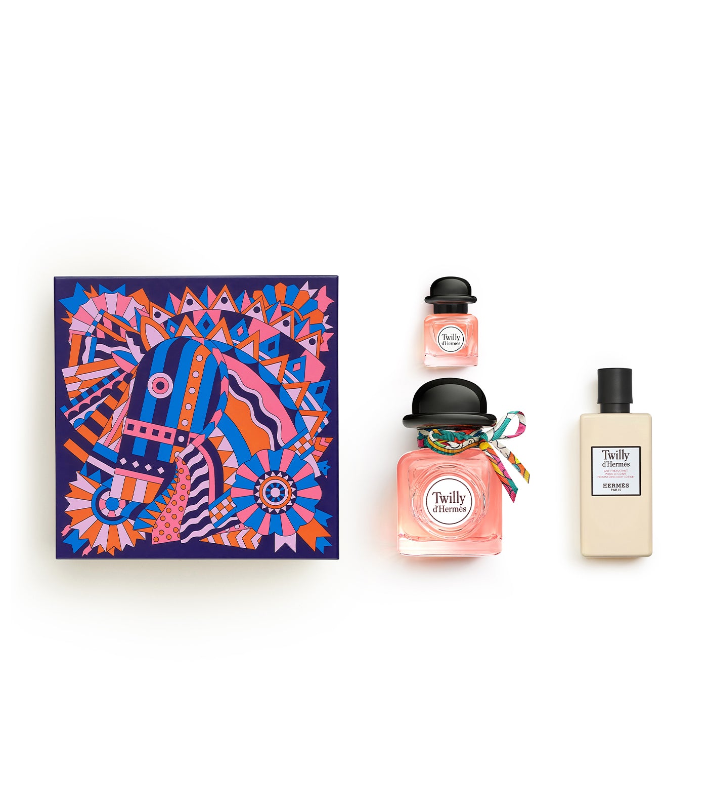 Twilly d'Hermès gift set, Eau de Parfum 85ml + Eau de parfum 7.5ml + body lotion 80ml