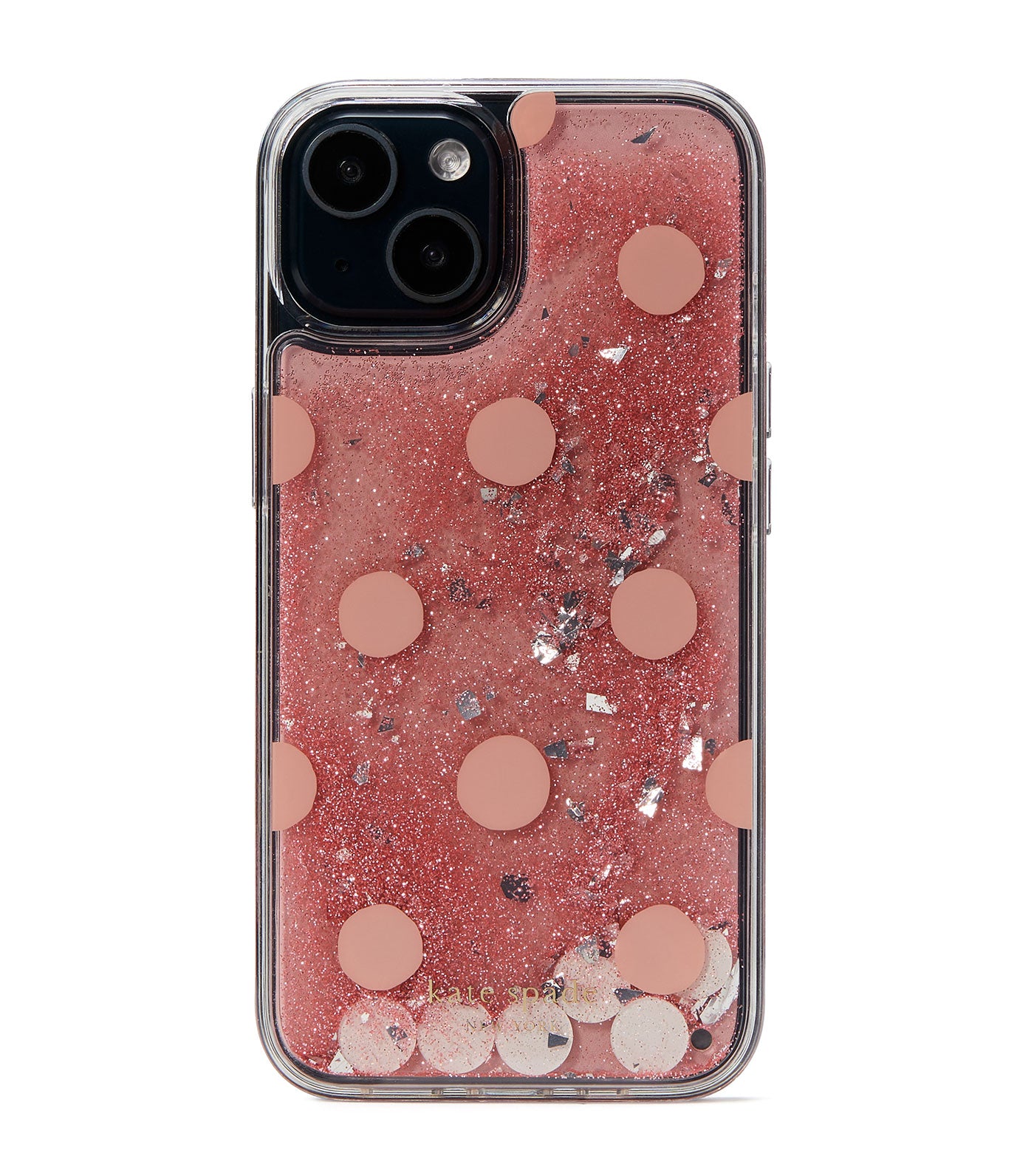 Liquid Glitter Confetti Dot iPhone 14 Pro Max Case Clear Multi