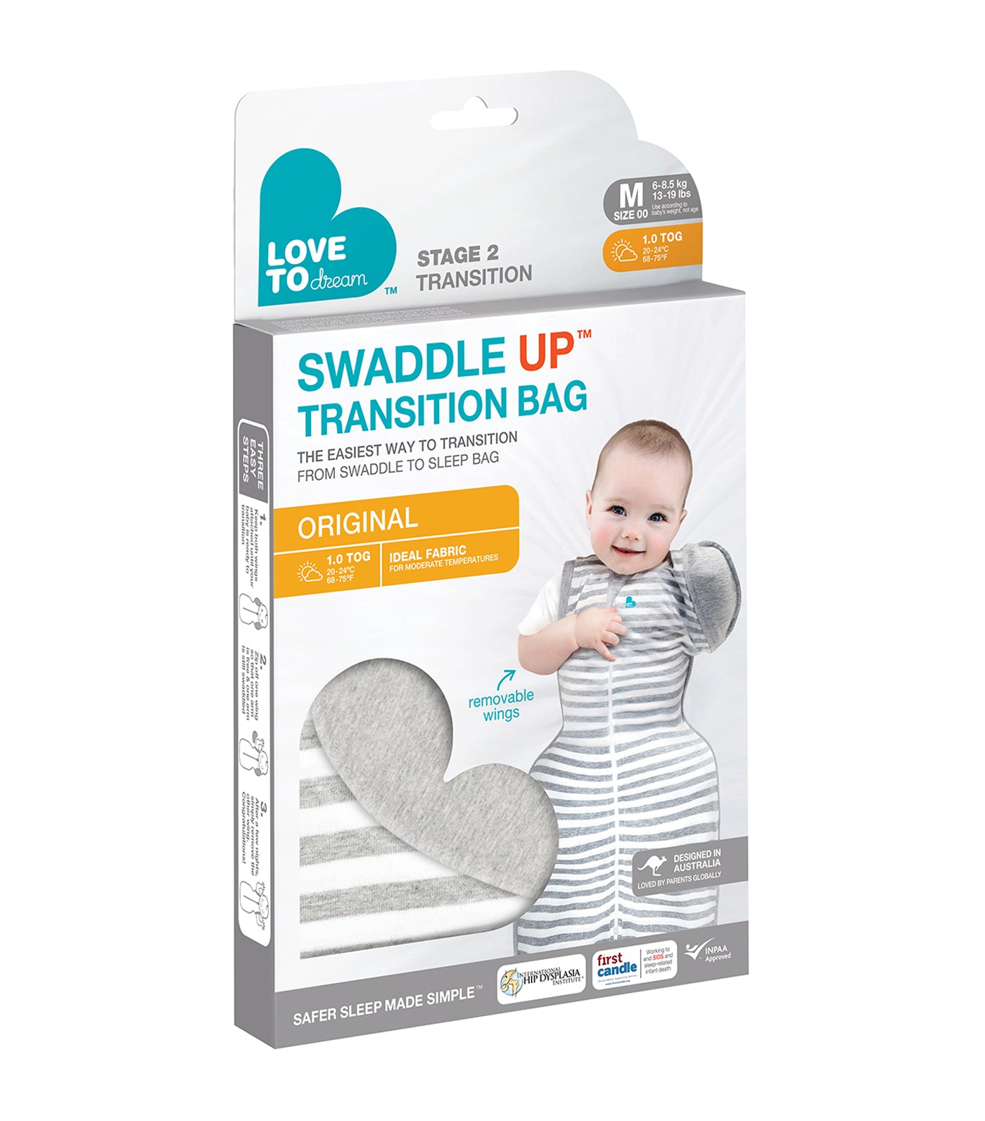 SWADDLE UP™ Transition Bag Original 1.0 TOG - Gray