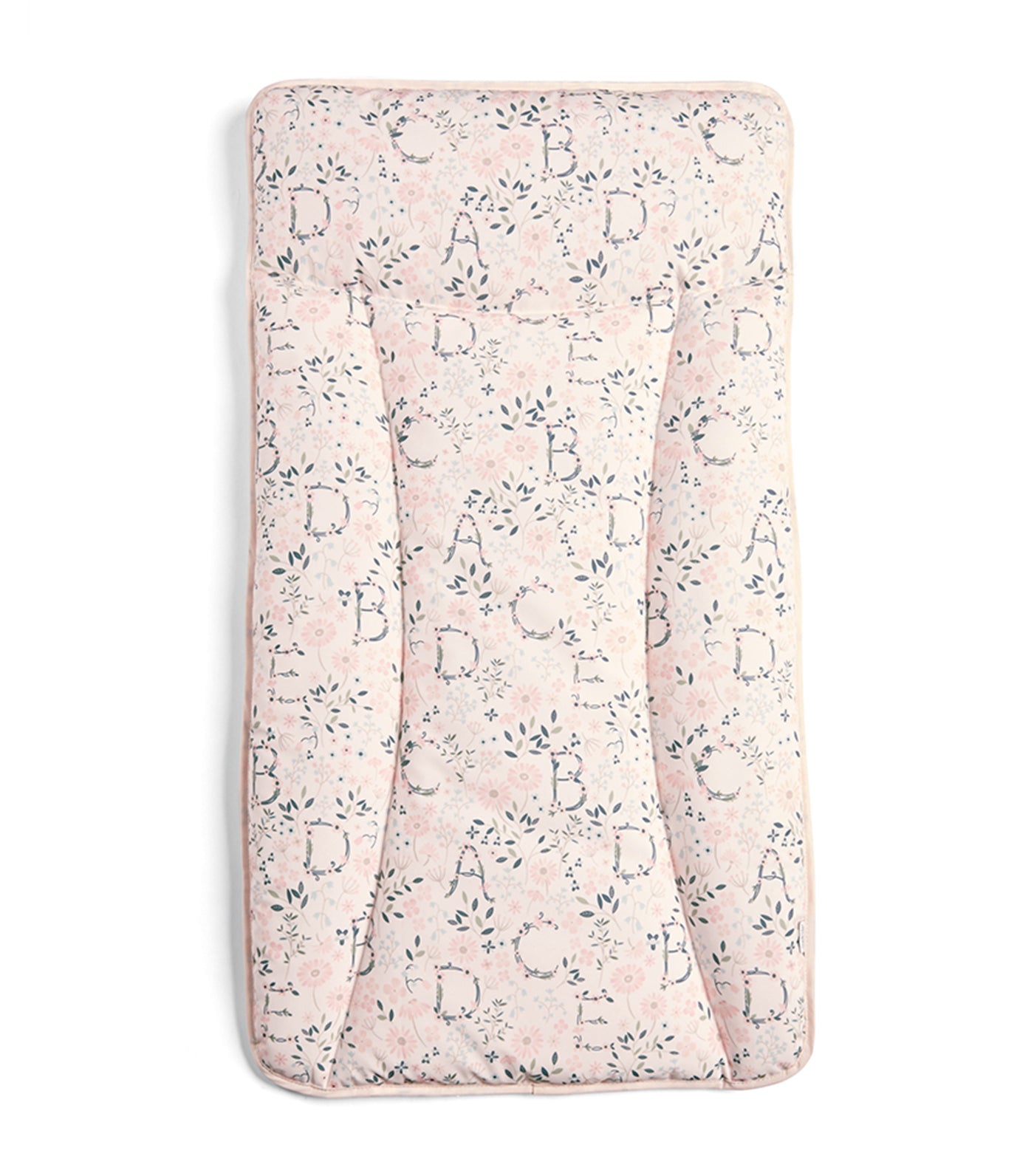 mamas & papas pink alphabet floral changing mattress