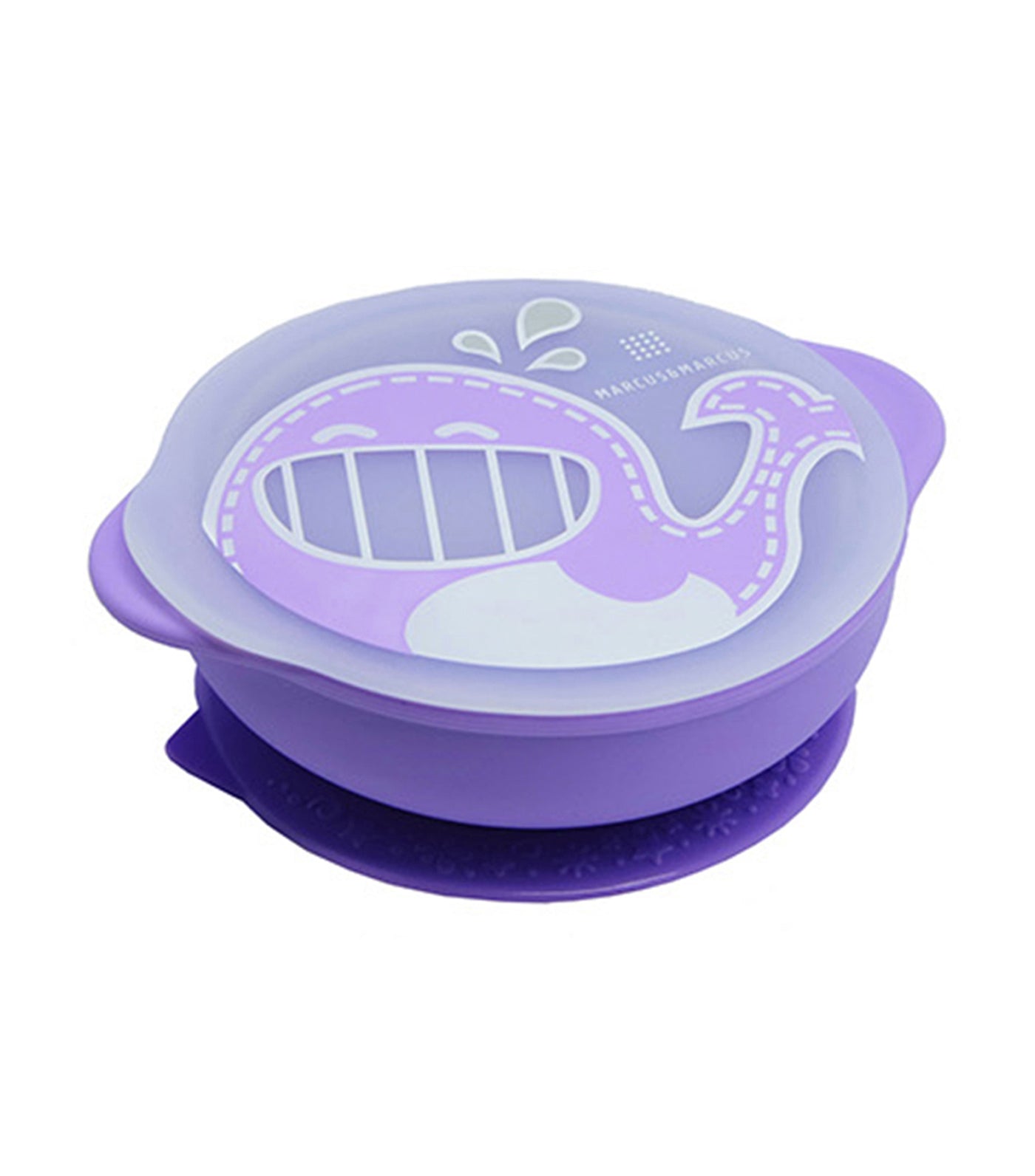 marcus & marcus purple self feeding suction bowl with lid