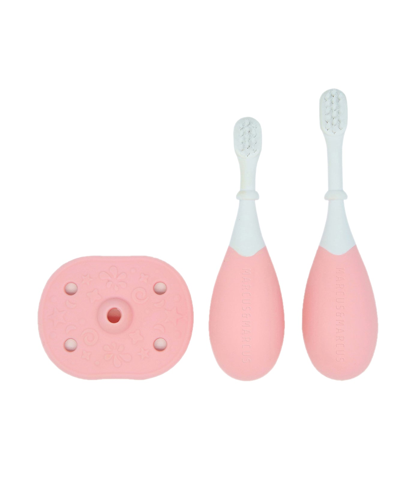 marcus & marcus 3-stage palm grasp toothbrush brush set
