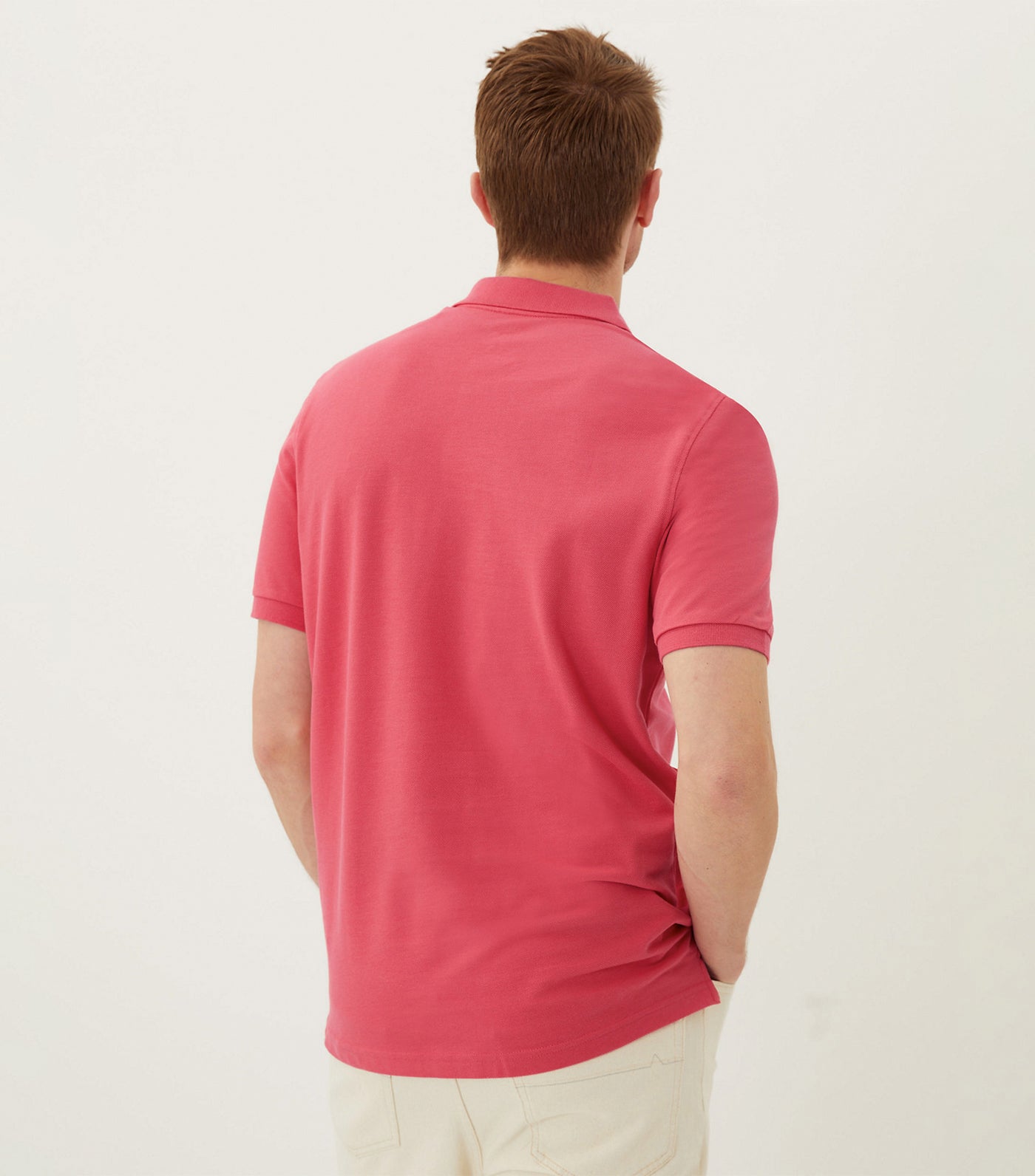Pure Cotton Pique Polo Shirt Pink