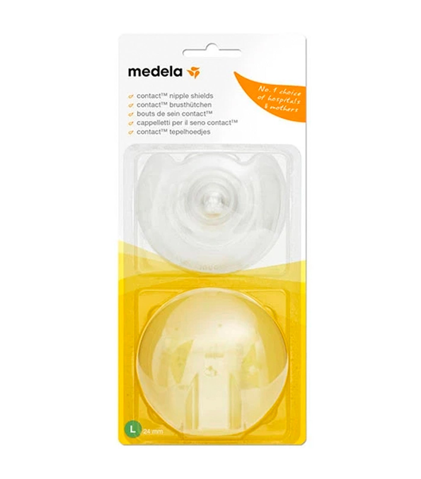 medela contact nipple shields with carrying case (large)