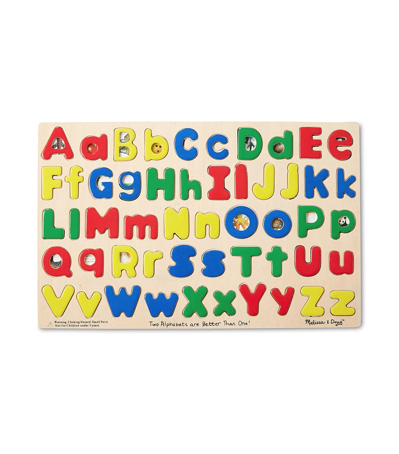 melissa & doug upper and lower case alphabet puzzle