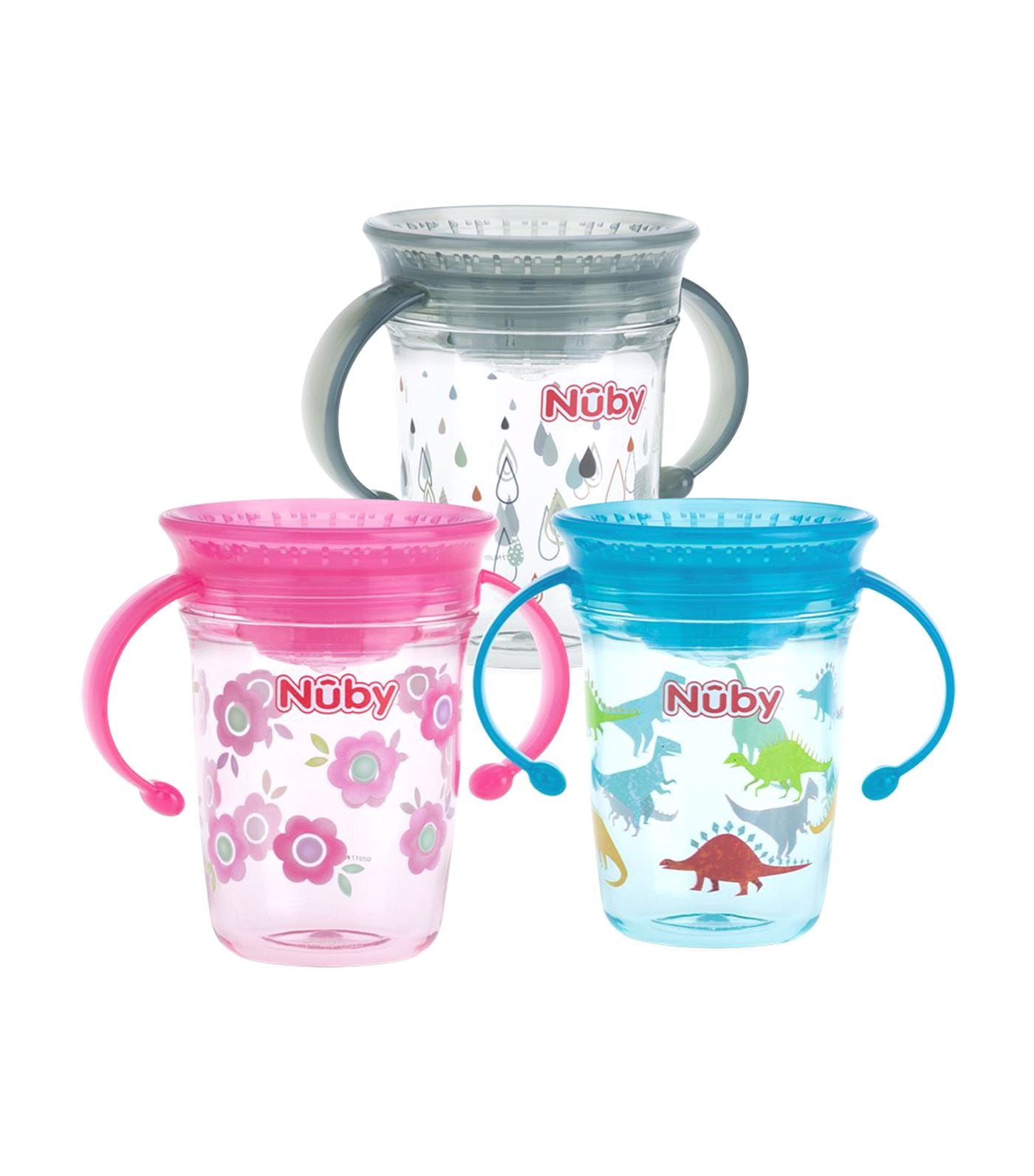 nuby assorted single 360° wondercup with twin handles