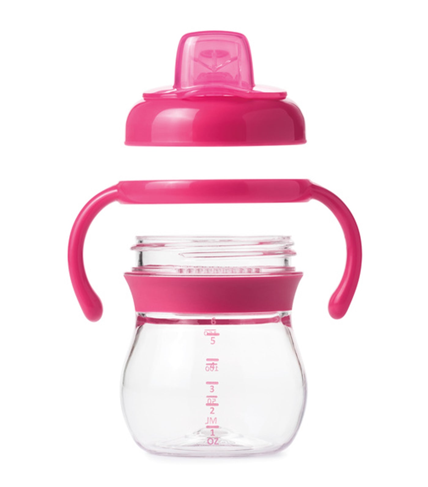 oxo tot pink grow soft spout sippy cup with handles - 6oz