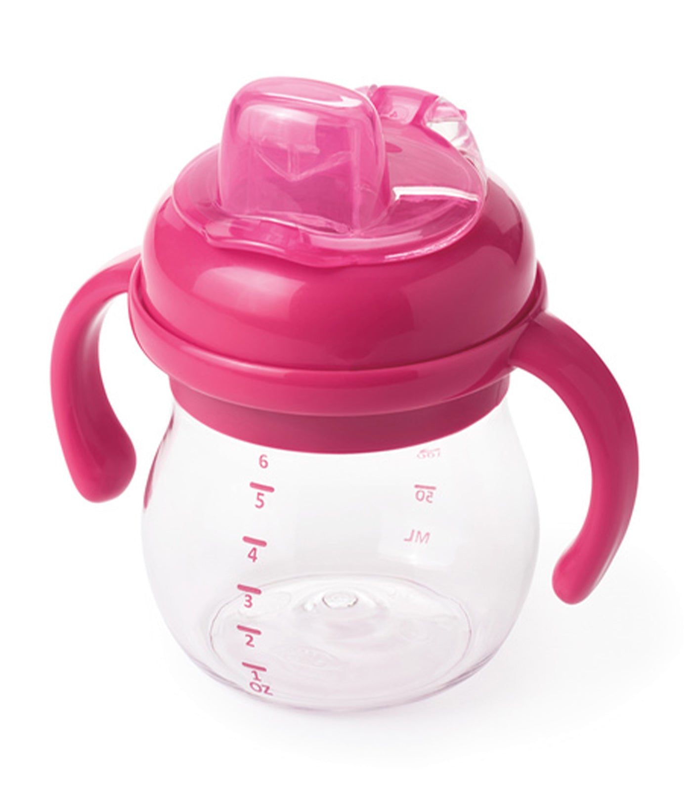 oxo tot pink grow soft spout sippy cup with handles - 6oz