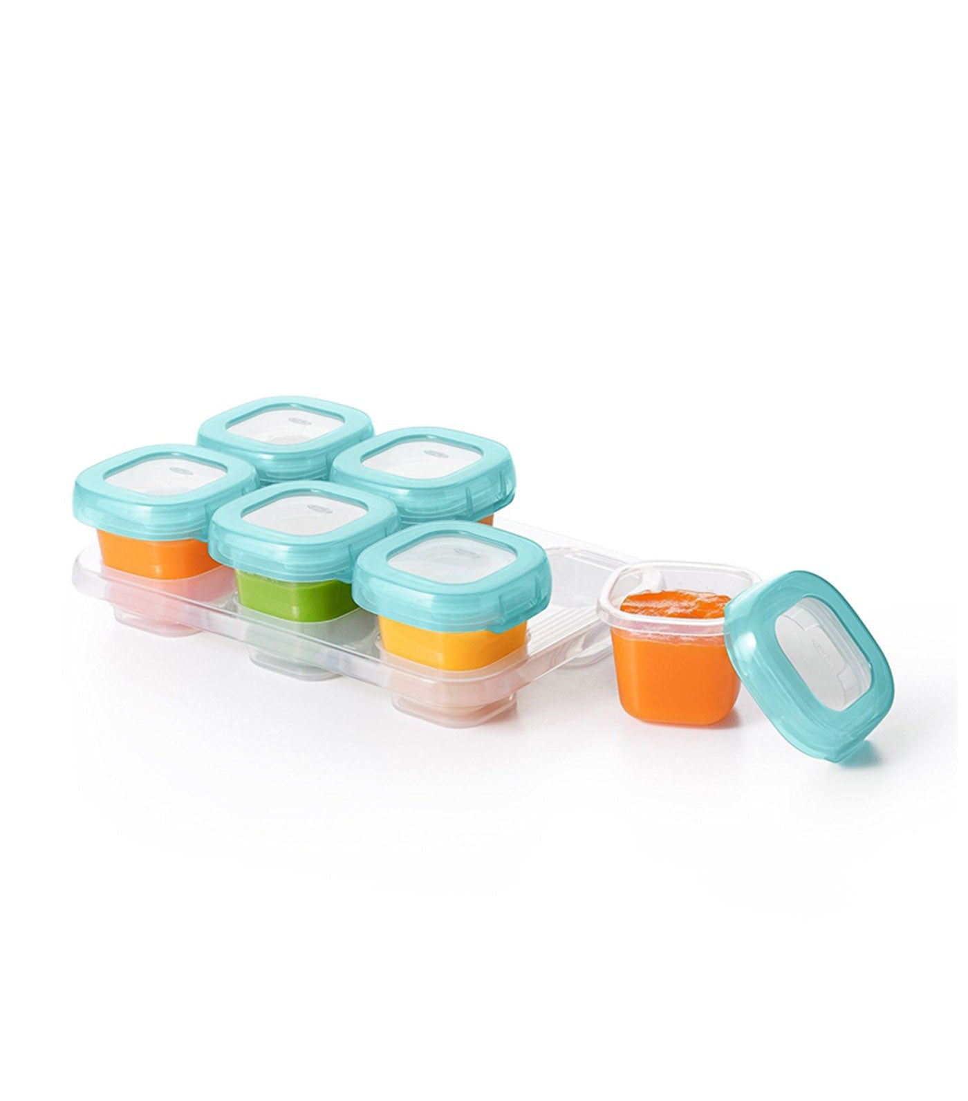 oxo tot aqua baby blocks freezer storage containers - 2oz