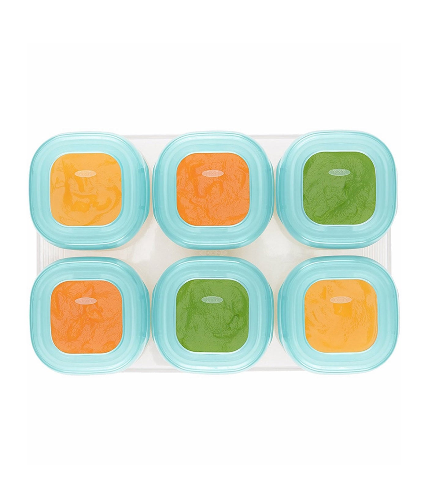 oxo tot aqua baby blocks freezer storage containers - 2oz