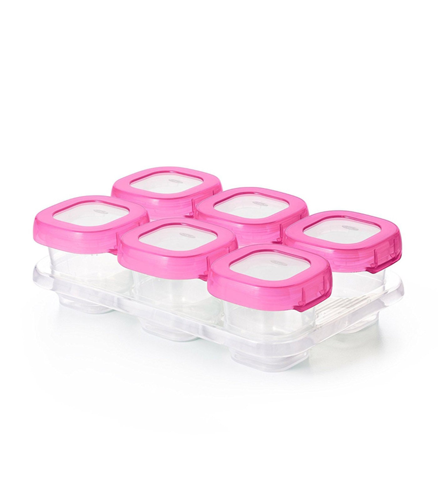 oxo tot pink baby blocks freezer storage containers - 2oz