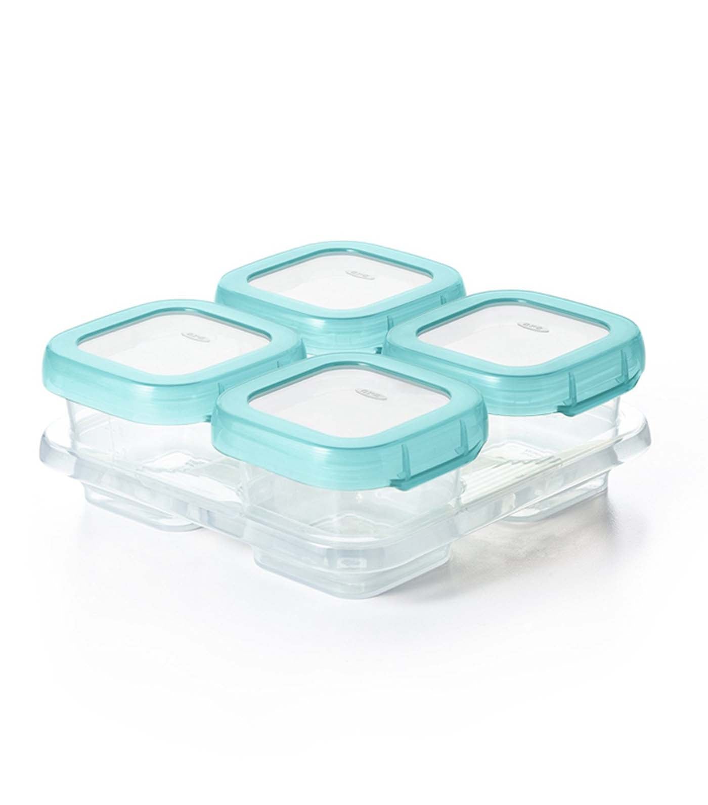 oxo tot aqua baby blocks freezer storage containers - 4oz
