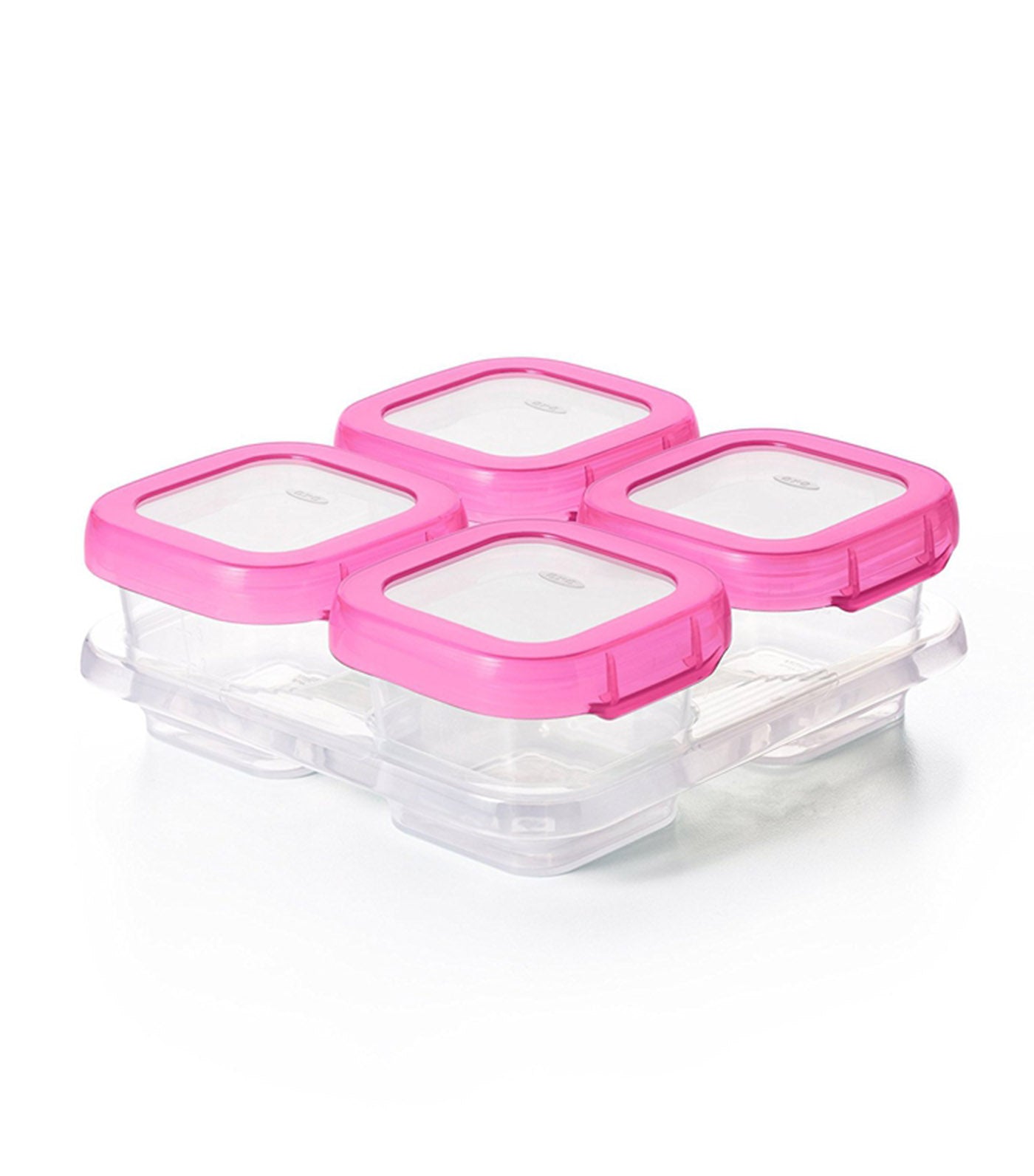 oxo tot pink baby blocks freezer storage containers - 4oz