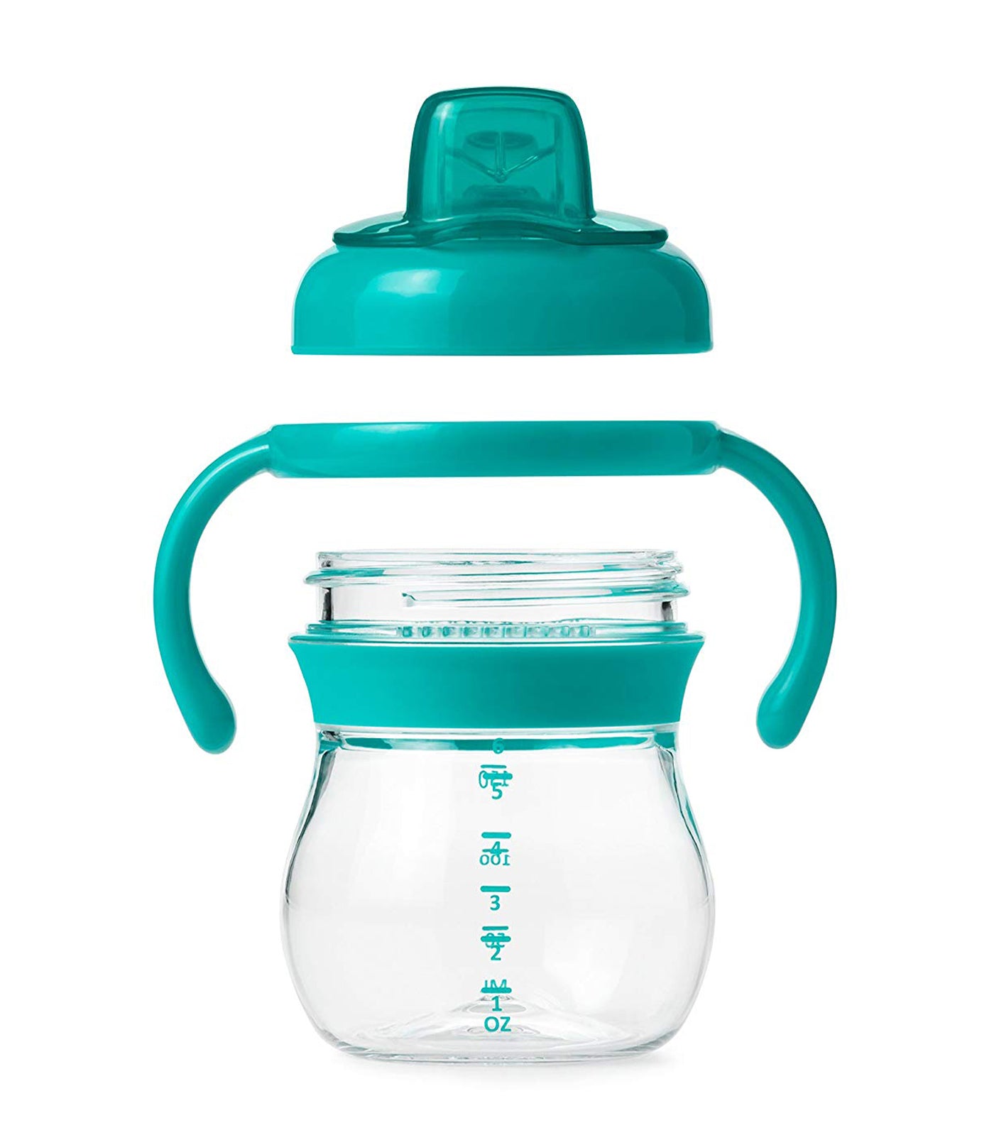 oxo tot teal grow soft spout sippy cup with handles - 6oz