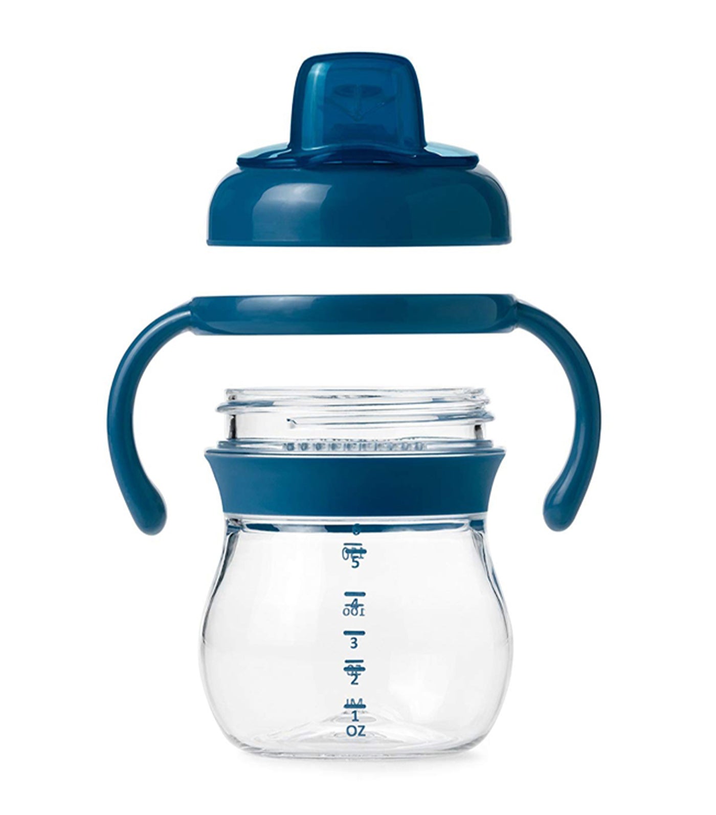 oxo tot navy grow soft spout sippy cup with handles - 6oz