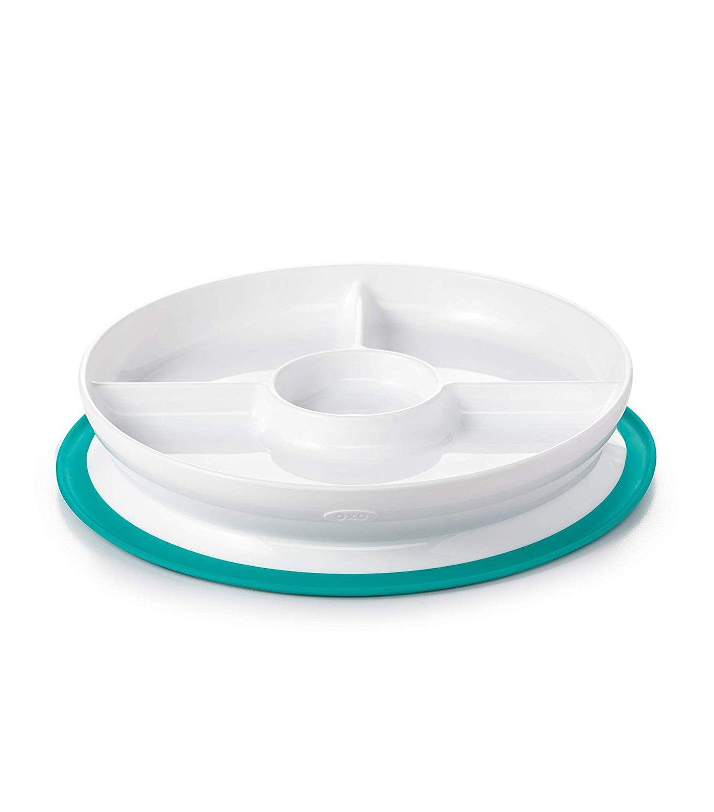 oxo tot teal stick and stay suction divided plate