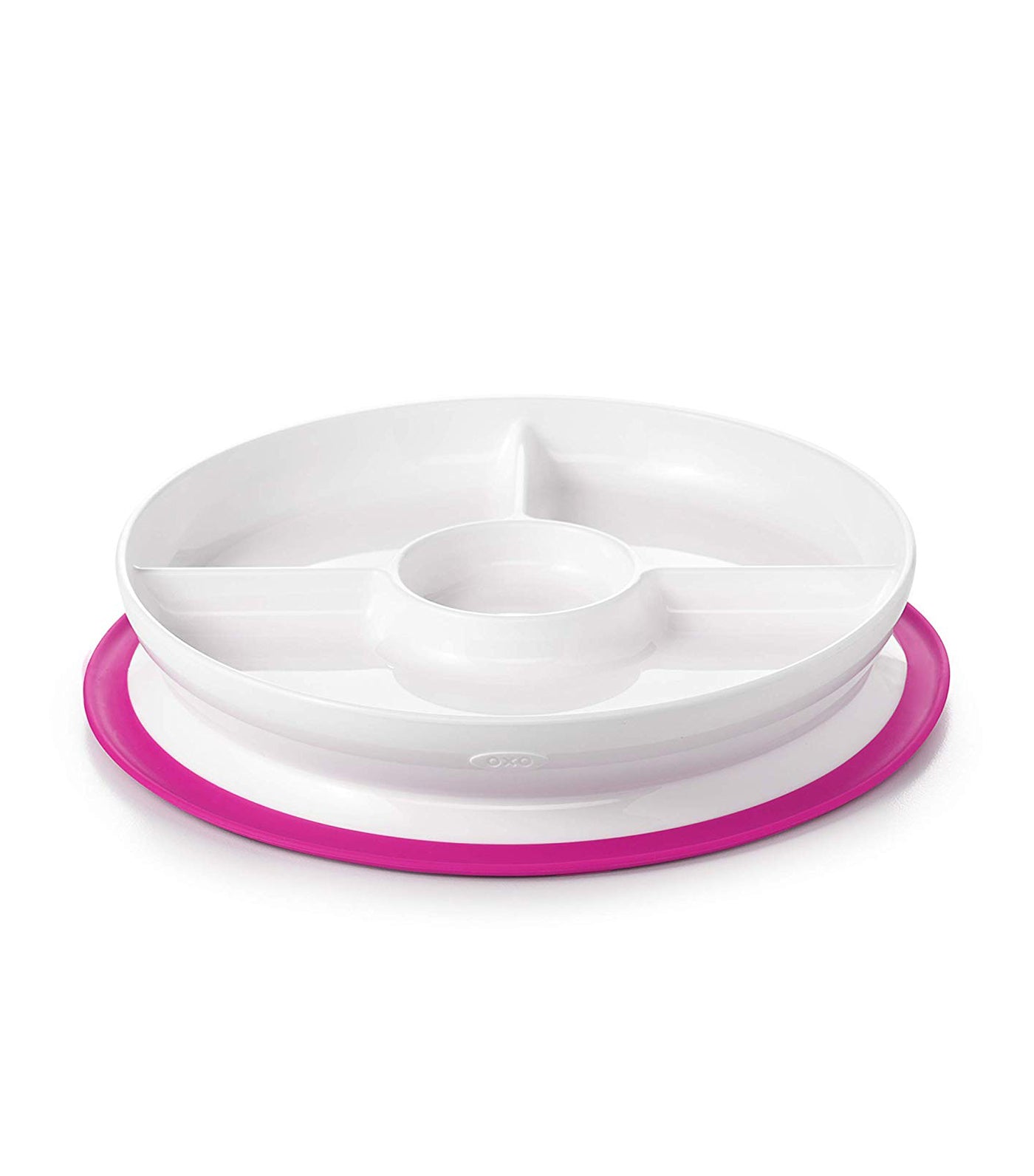 oxo tot pink stick and stay suction divided plate